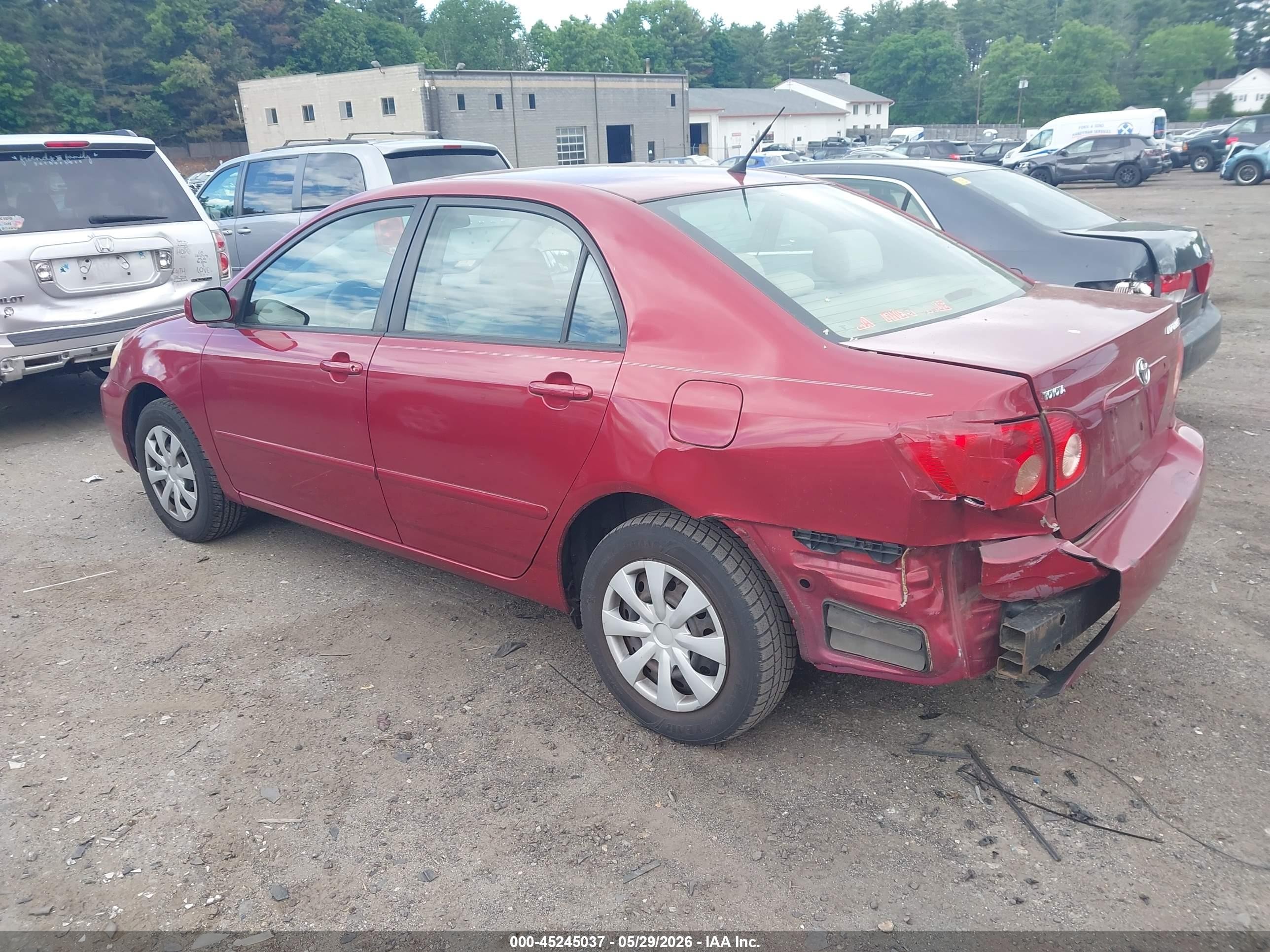 2006 Toyota Corolla Le Red vin: 2T1BR32E56C681165