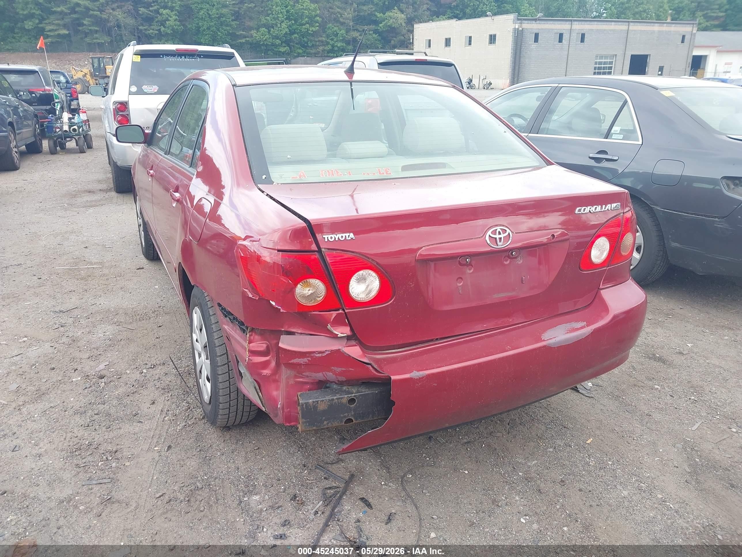 2006 Toyota Corolla Le Red vin: 2T1BR32E56C681165