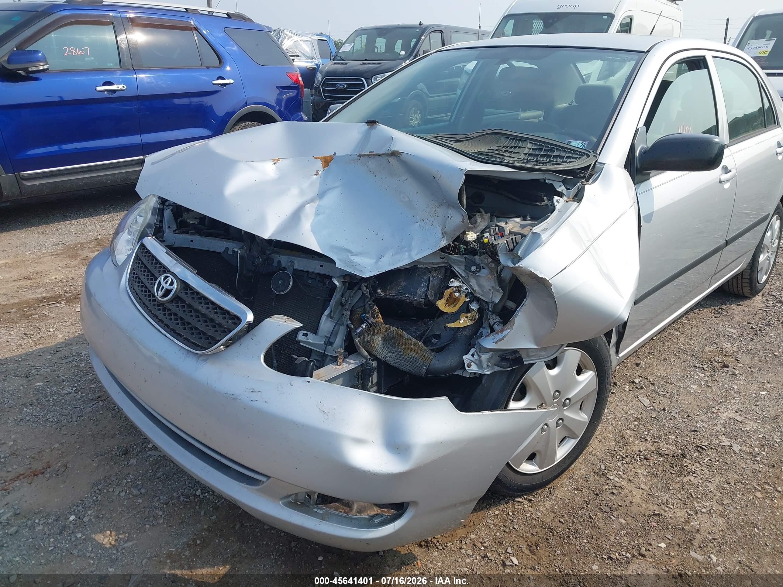 2007 Toyota Corolla Ce Silver vin: 2T1BR32E57C789688