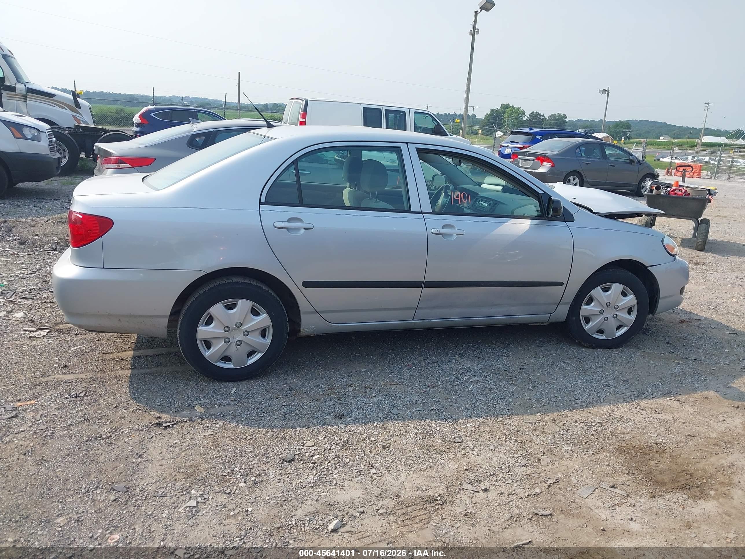 2007 Toyota Corolla Ce Silver vin: 2T1BR32E57C789688