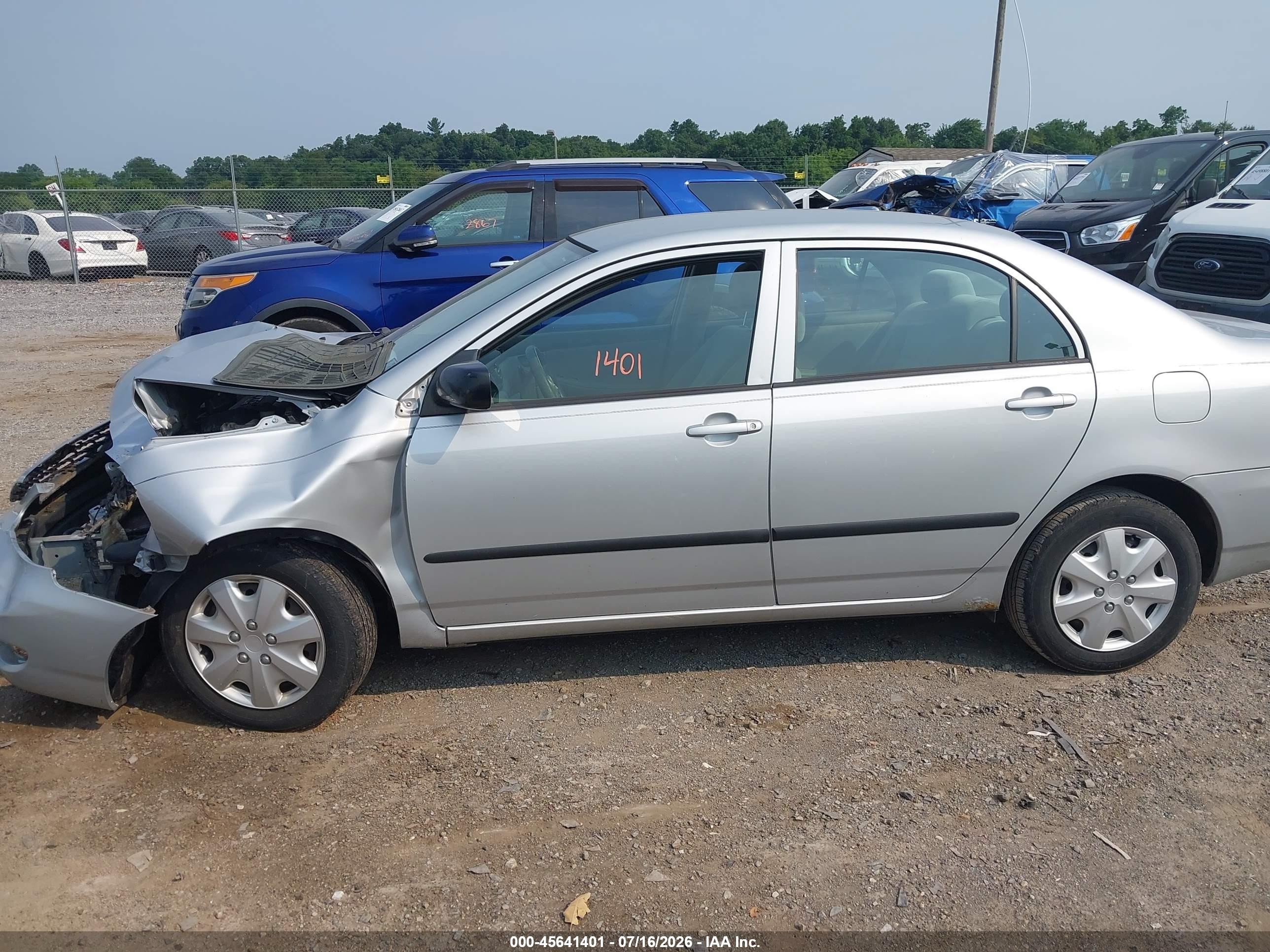 2007 Toyota Corolla Ce Silver vin: 2T1BR32E57C789688