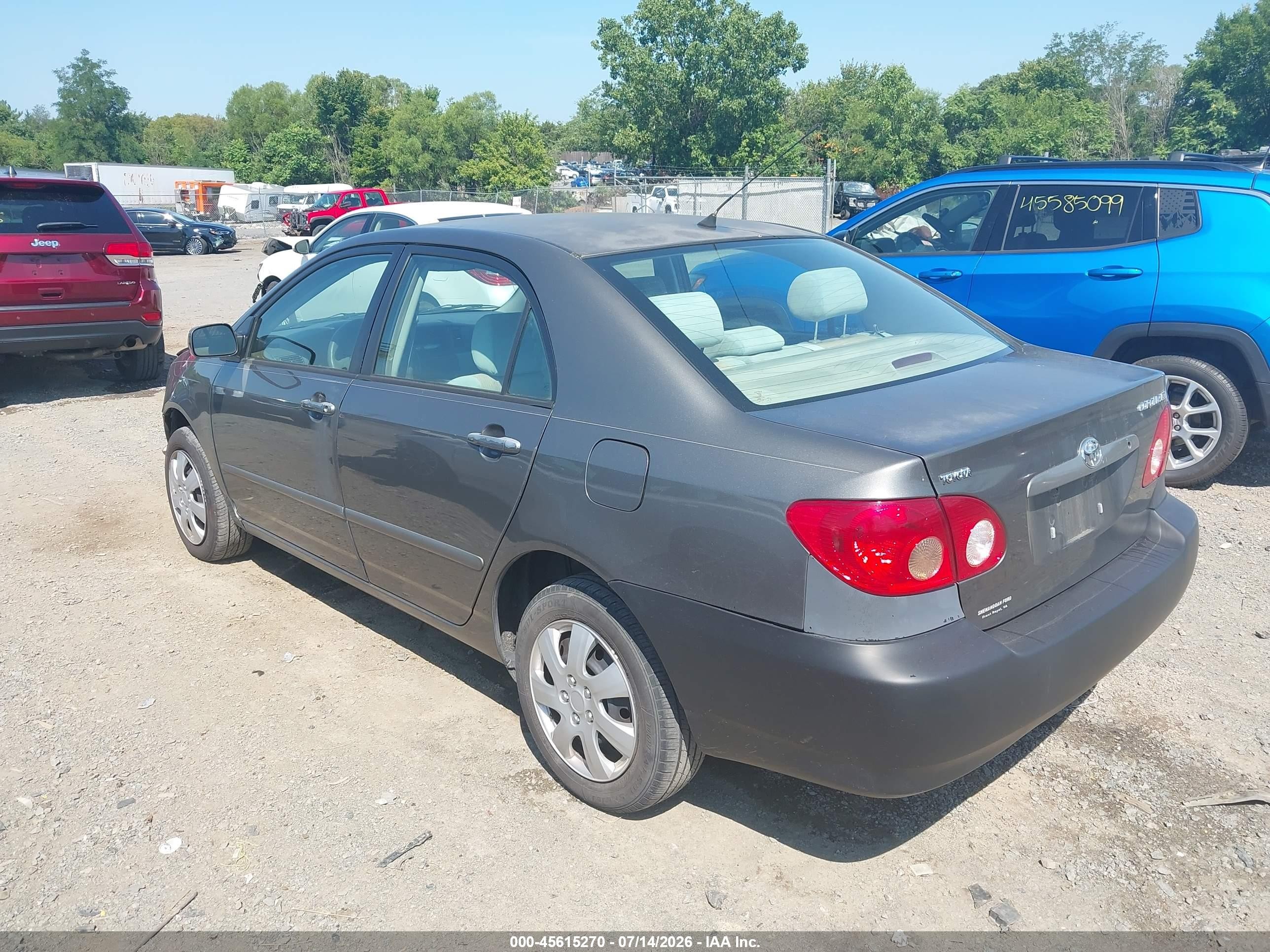 2007 Toyota Corolla Le Gray vin: 2T1BR32E57C797032