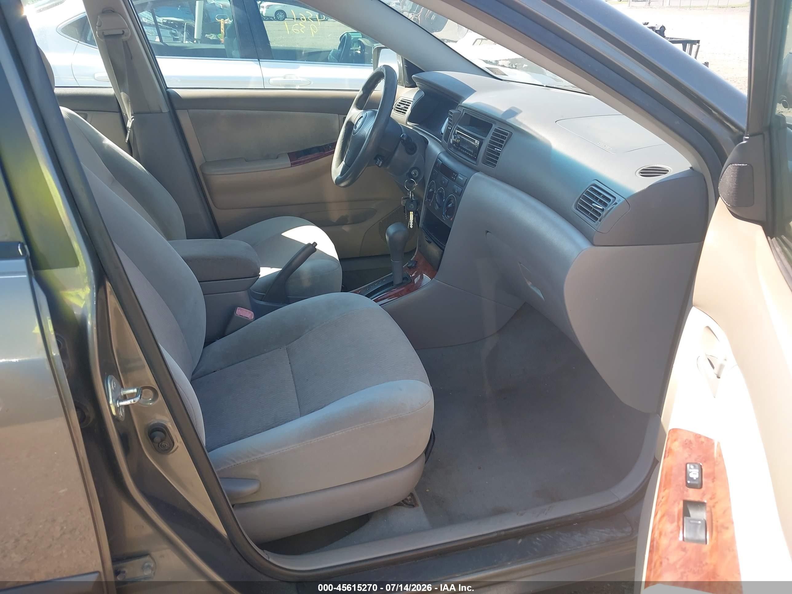 2007 Toyota Corolla Le Gray vin: 2T1BR32E57C797032