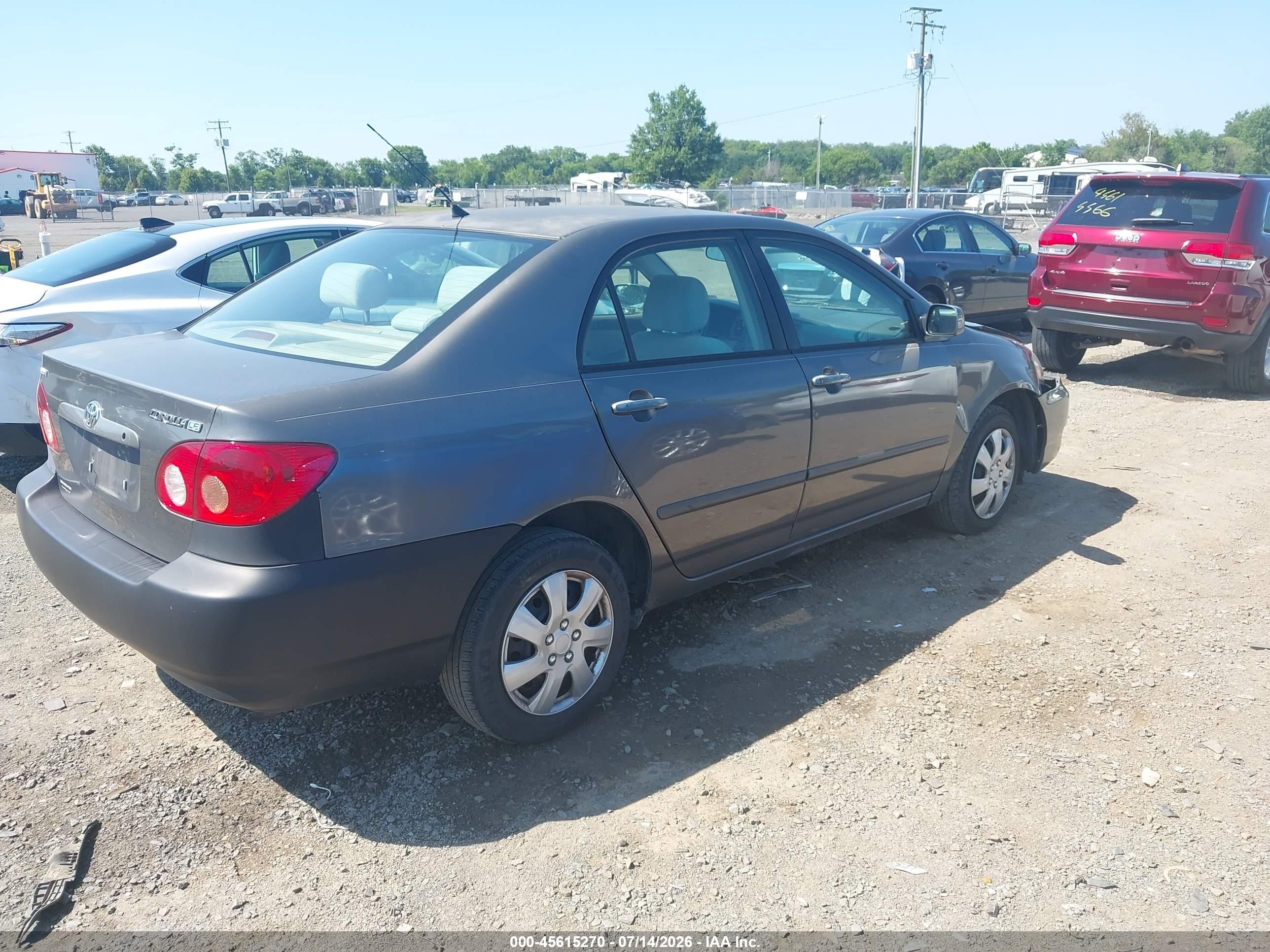 2007 Toyota Corolla Le Gray vin: 2T1BR32E57C797032