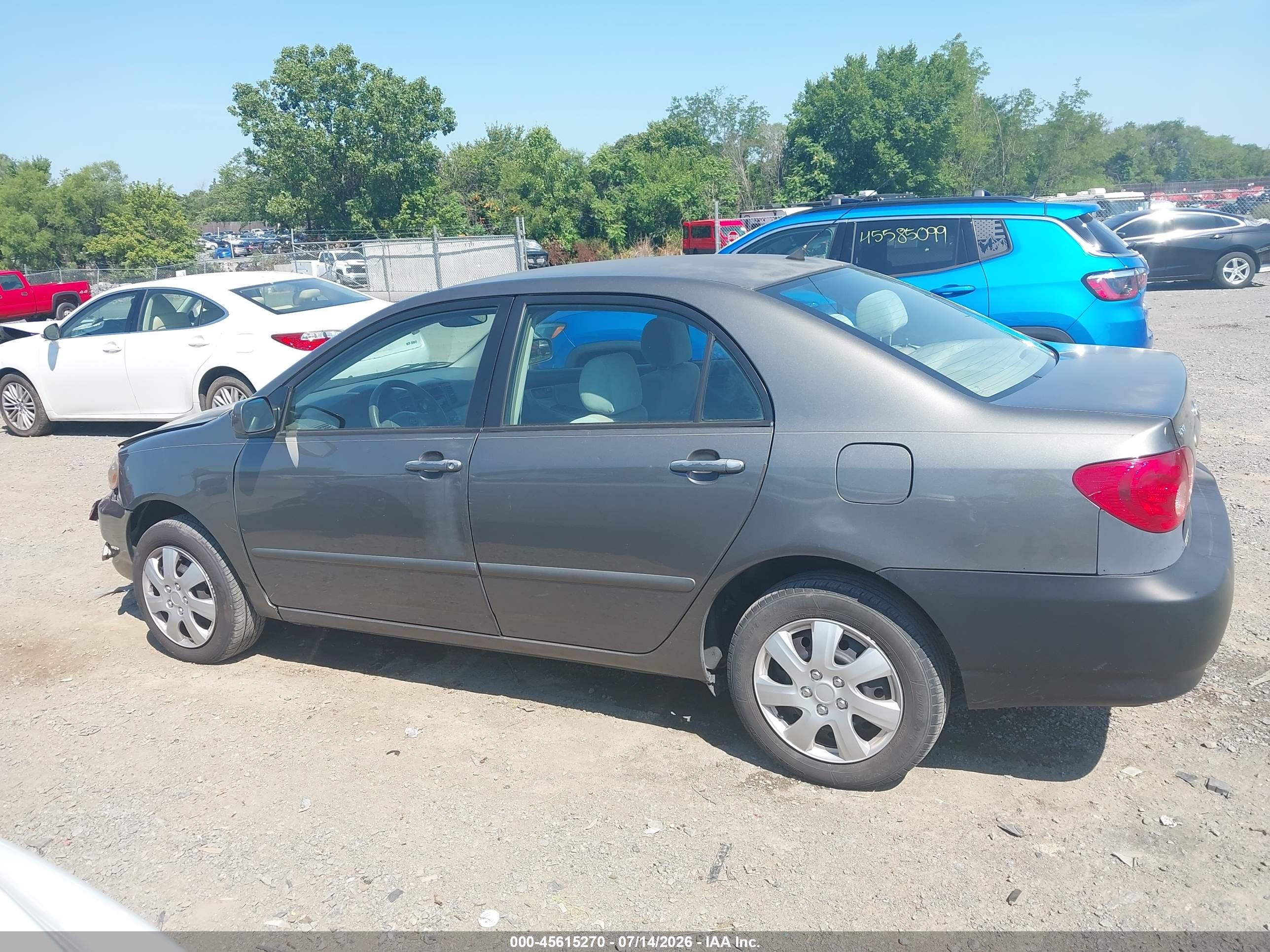 2007 Toyota Corolla Le Gray vin: 2T1BR32E57C797032