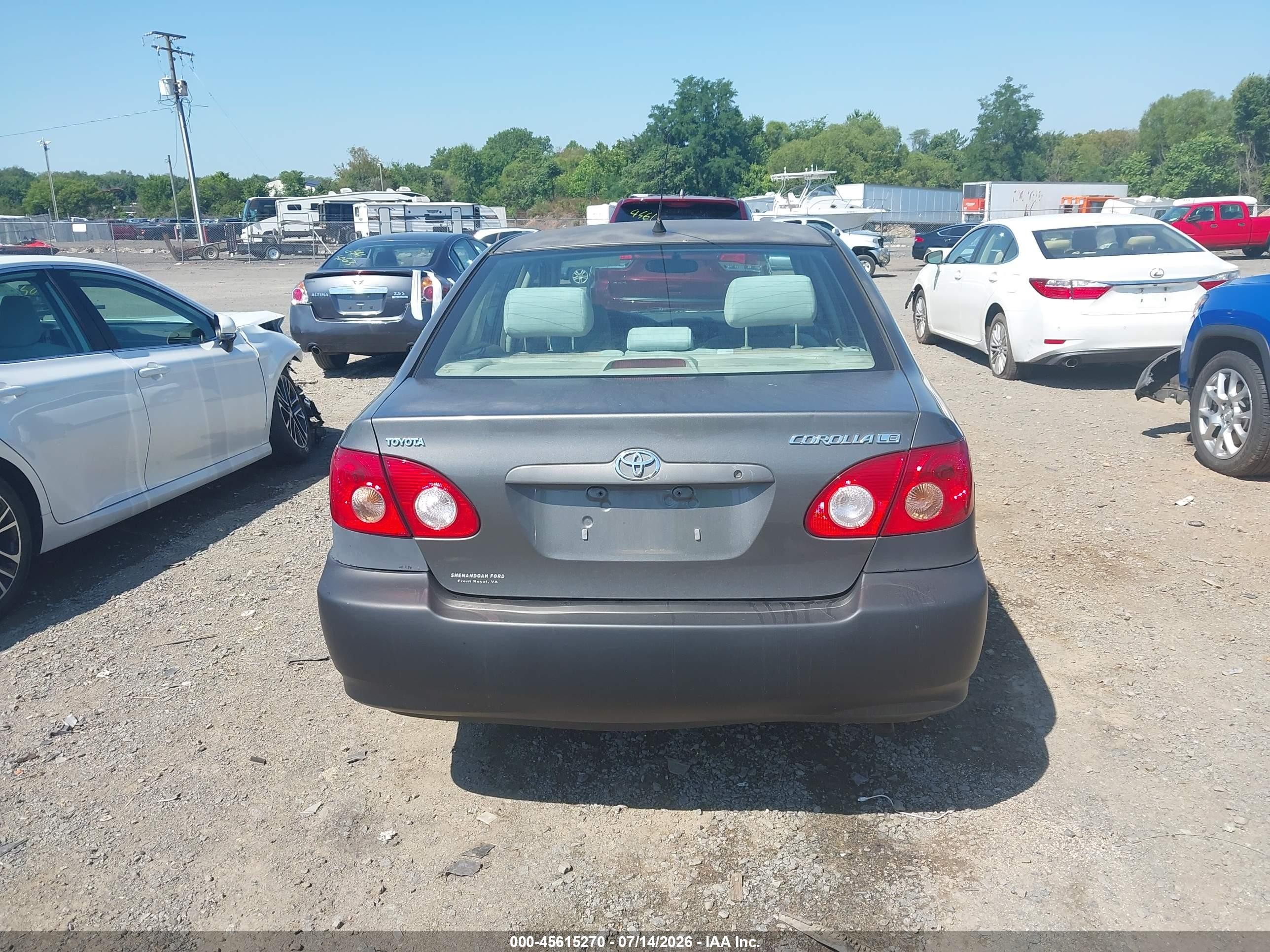 2007 Toyota Corolla Le Gray vin: 2T1BR32E57C797032