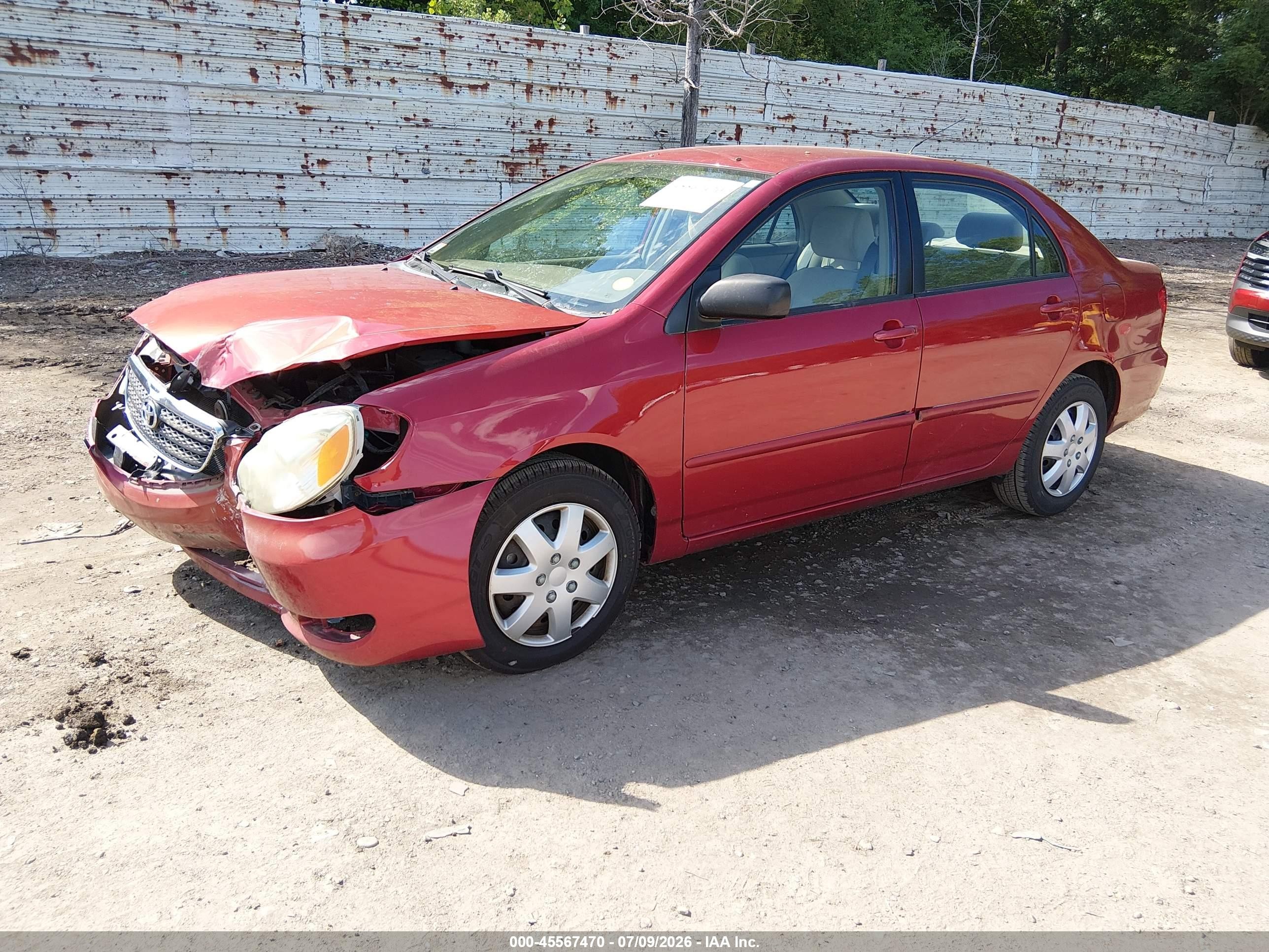2007 Toyota Corolla Le Red vin: 2T1BR32E57C852076