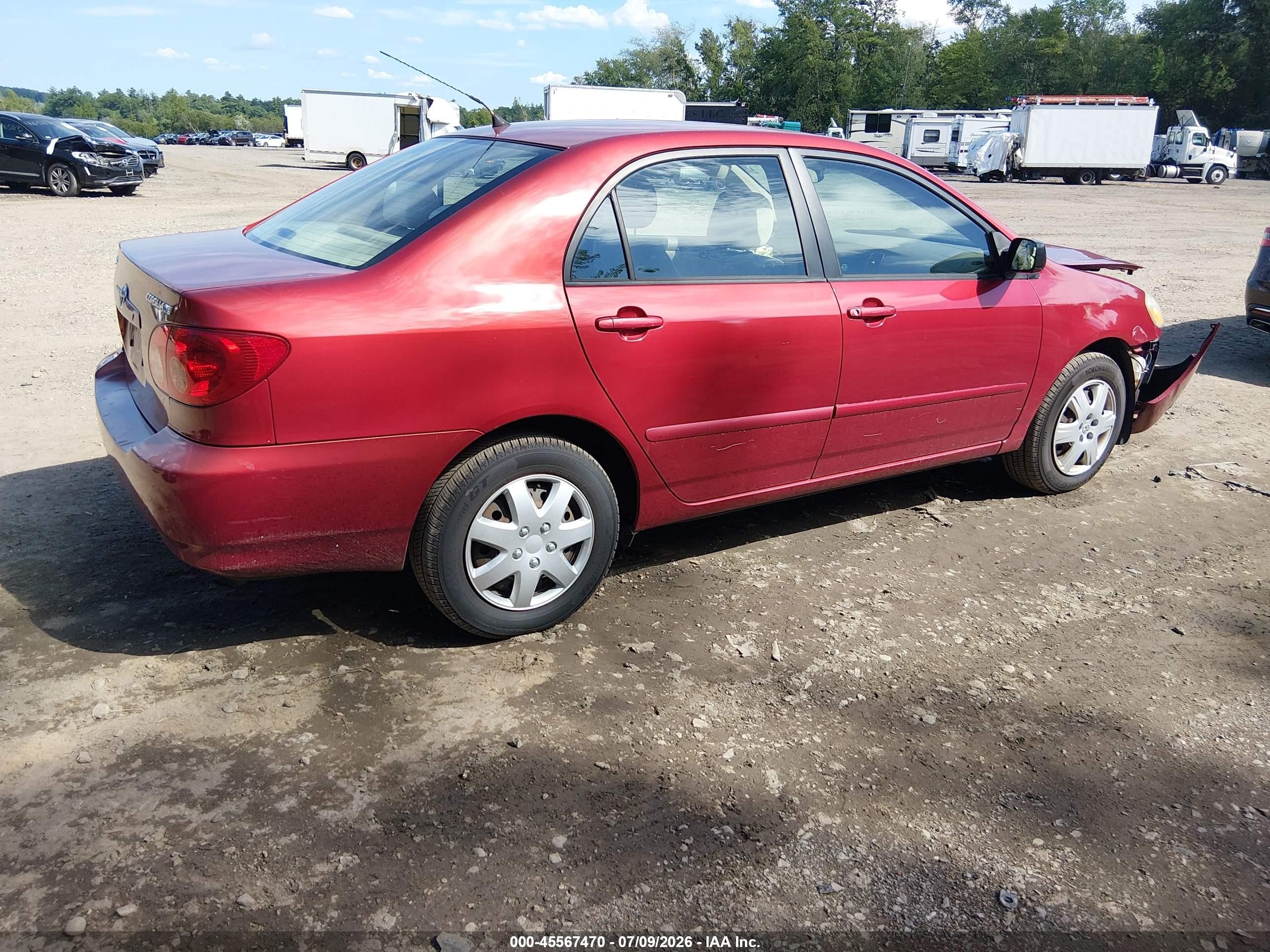 2007 Toyota Corolla Le Red vin: 2T1BR32E57C852076