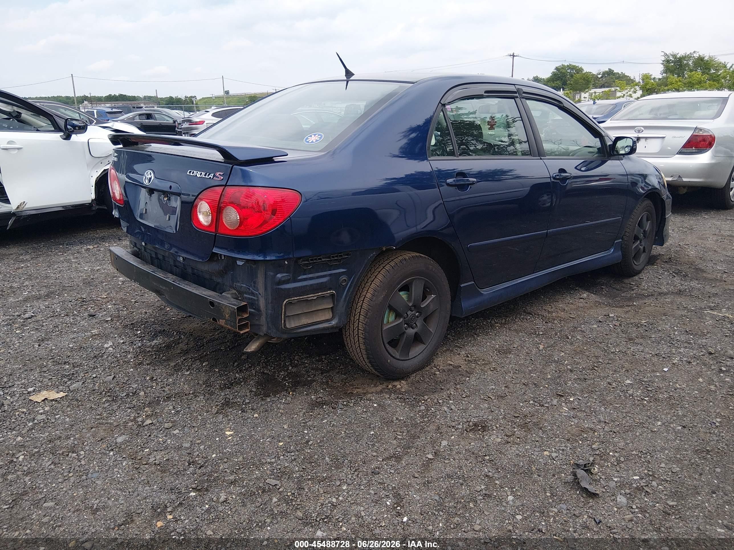 2008 Toyota Corolla S Blue vin: 2T1BR32E58C919096