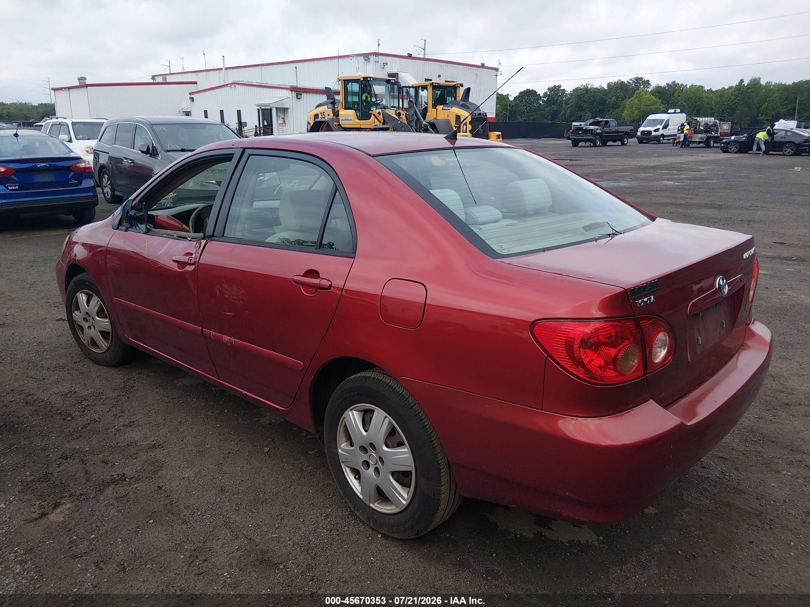 2008 Toyota Corolla Le Red vin: 2T1BR32E58C931846