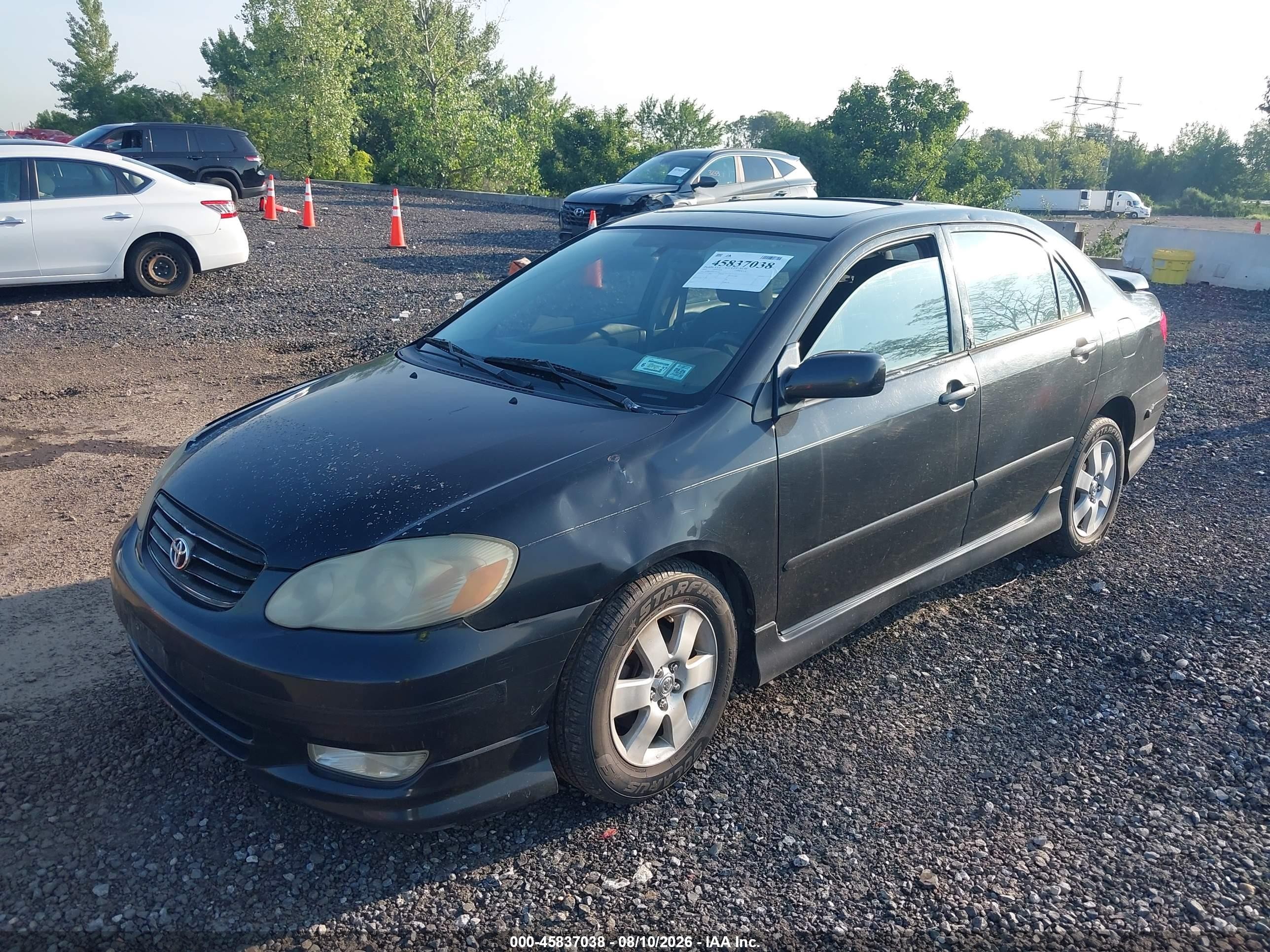 2003 Toyota Corolla S Black vin: 2T1BR32E63C087342