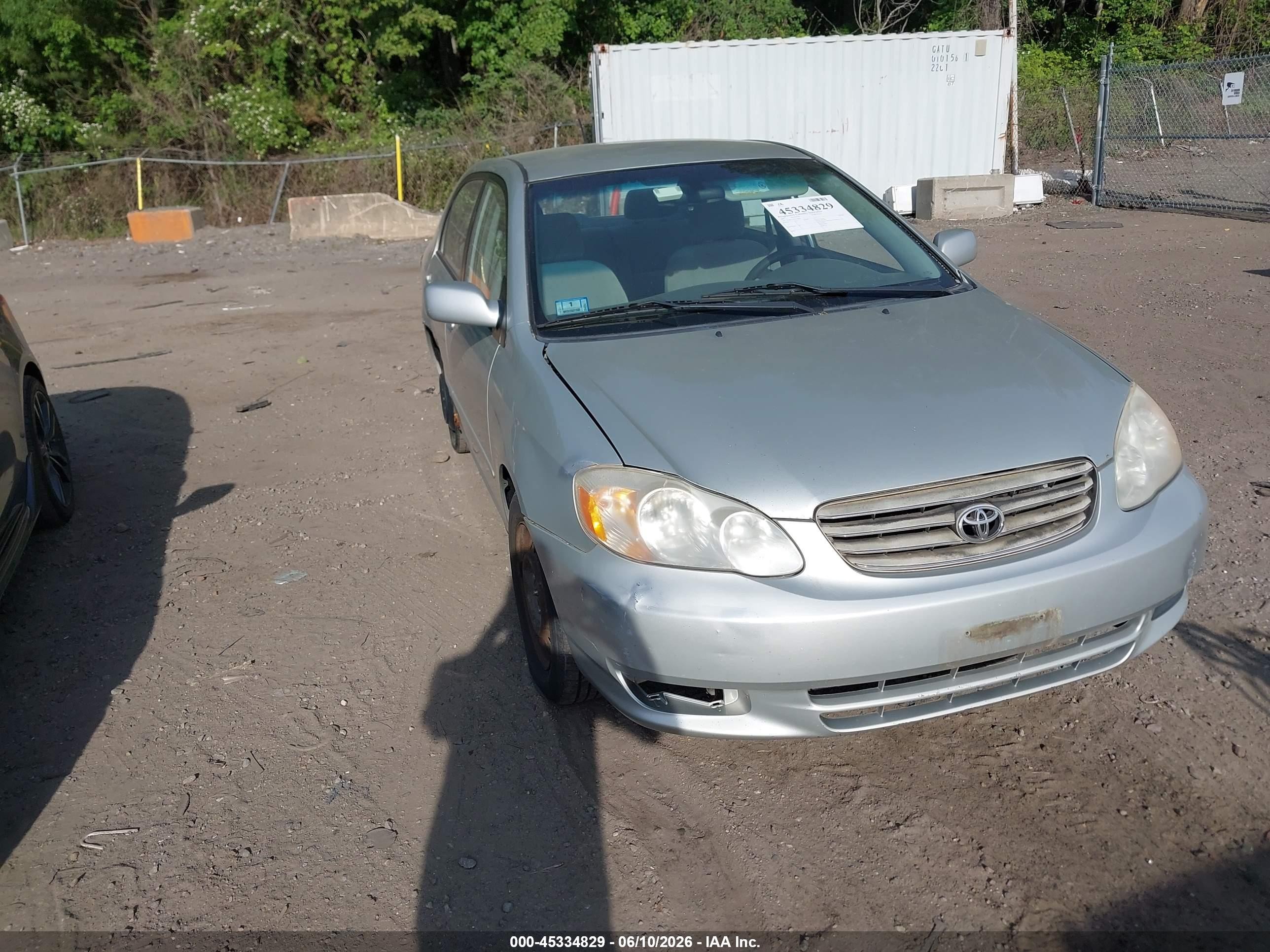 2003 Toyota Corolla Le Silver vin: 2T1BR32E63C149015