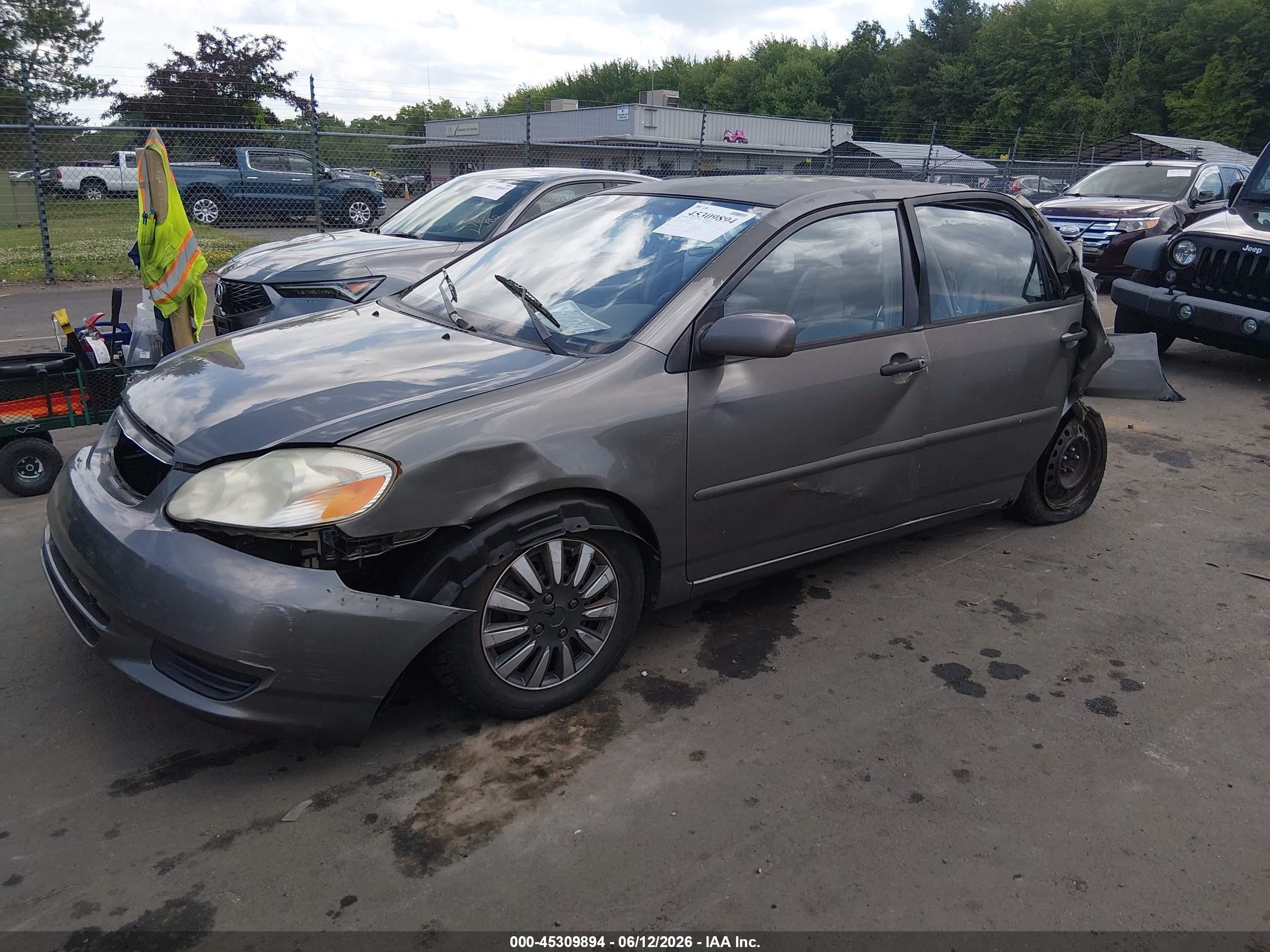 2004 Toyota Corolla Le Gray vin: 2T1BR32E64C170366