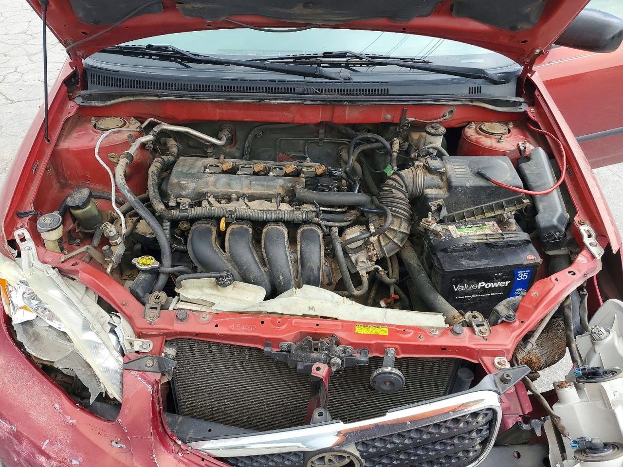 2005 Toyota Corolla Ce Красный vin: 2T1BR32E65C325466