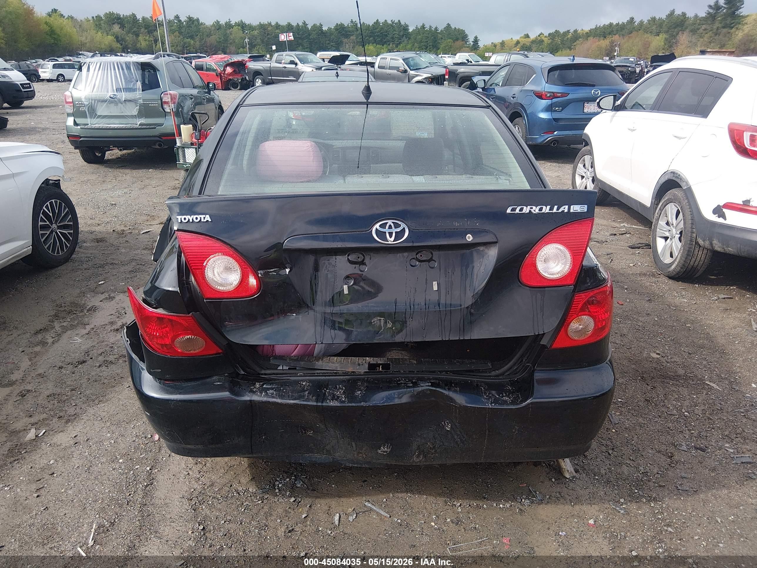 2005 Toyota Corolla Le Black vin: 2T1BR32E65C358547