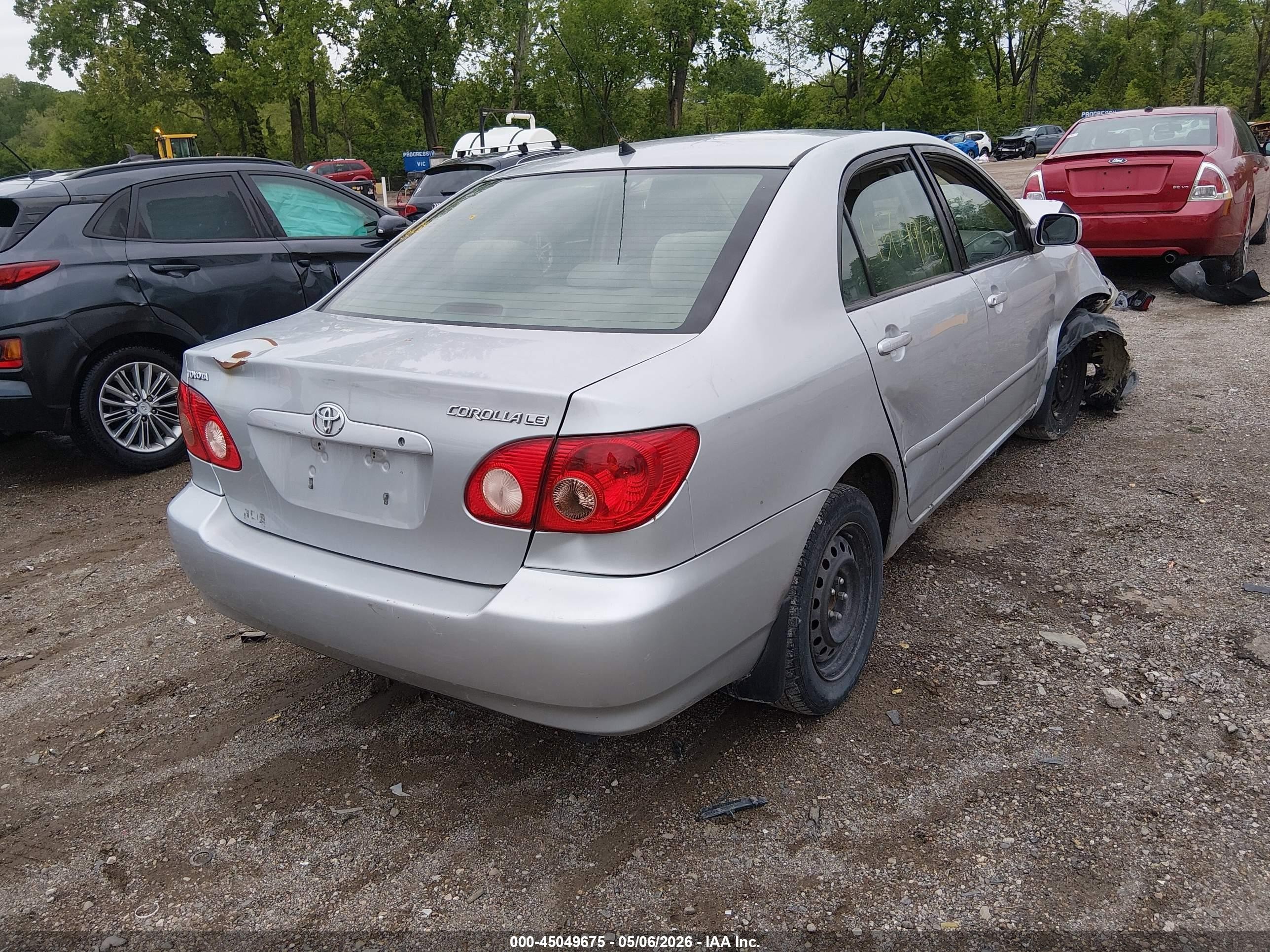 2005 Toyota Corolla Le Silver vin: 2T1BR32E65C376417