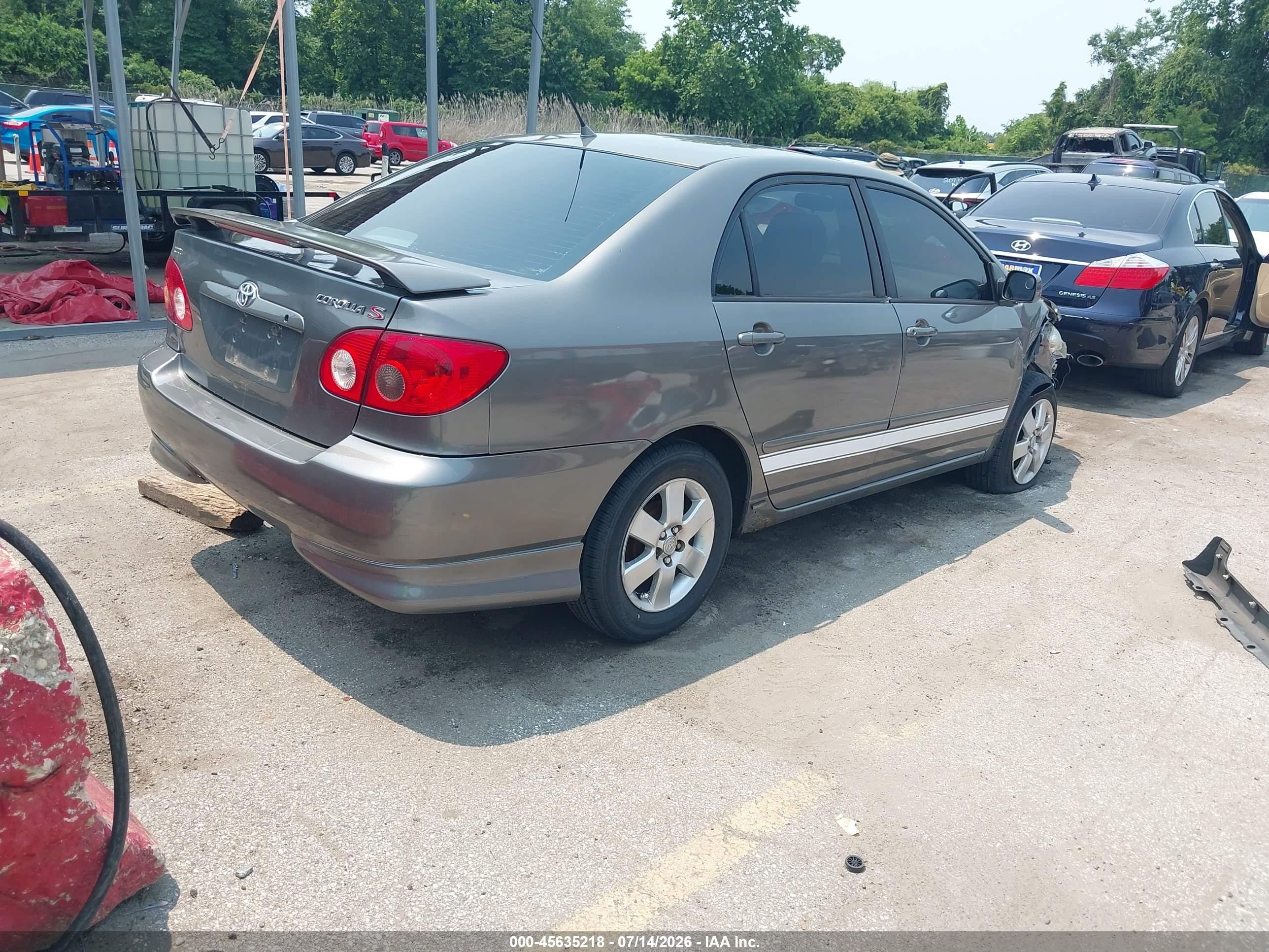 2005 Toyota Corolla S Gray vin: 2T1BR32E65C380466