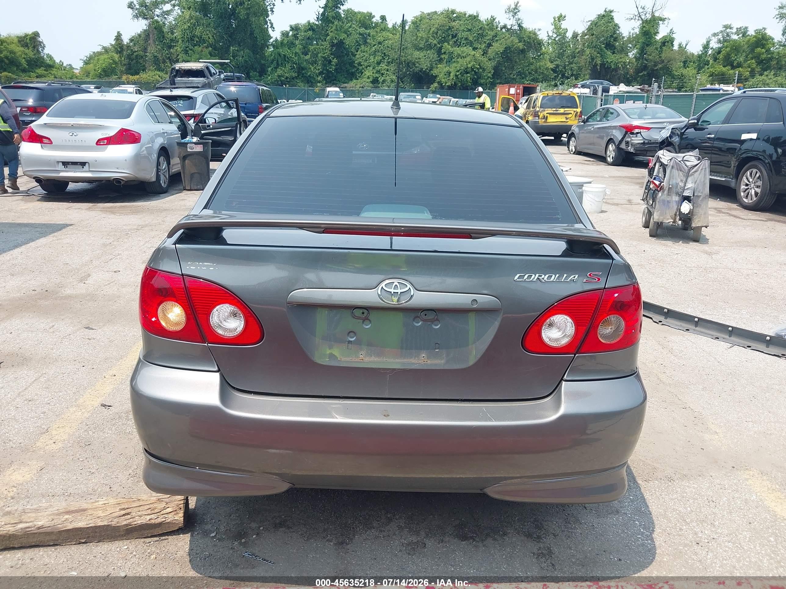 2005 Toyota Corolla S Gray vin: 2T1BR32E65C380466