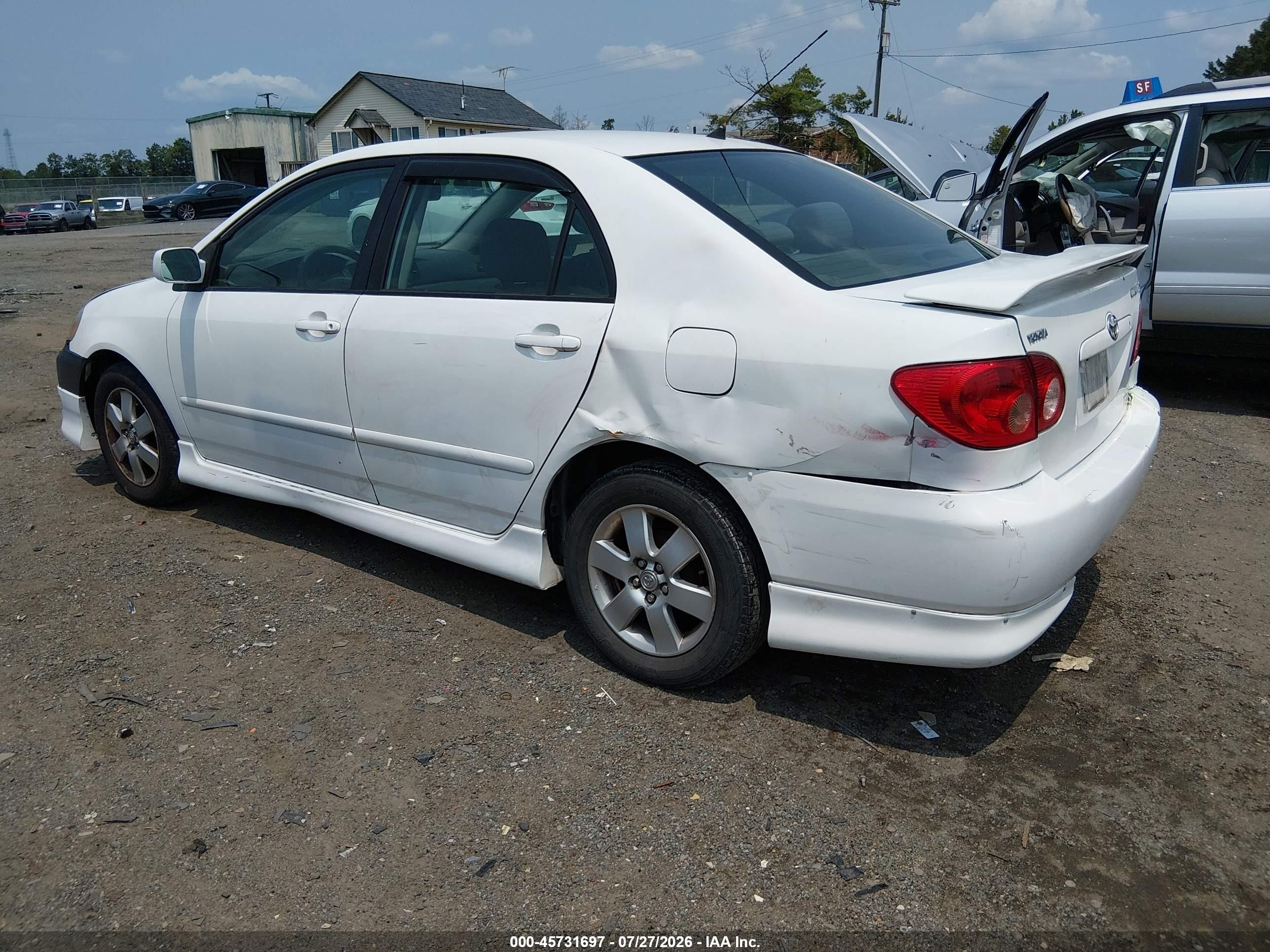 2005 Toyota Corolla S White vin: 2T1BR32E65C403888