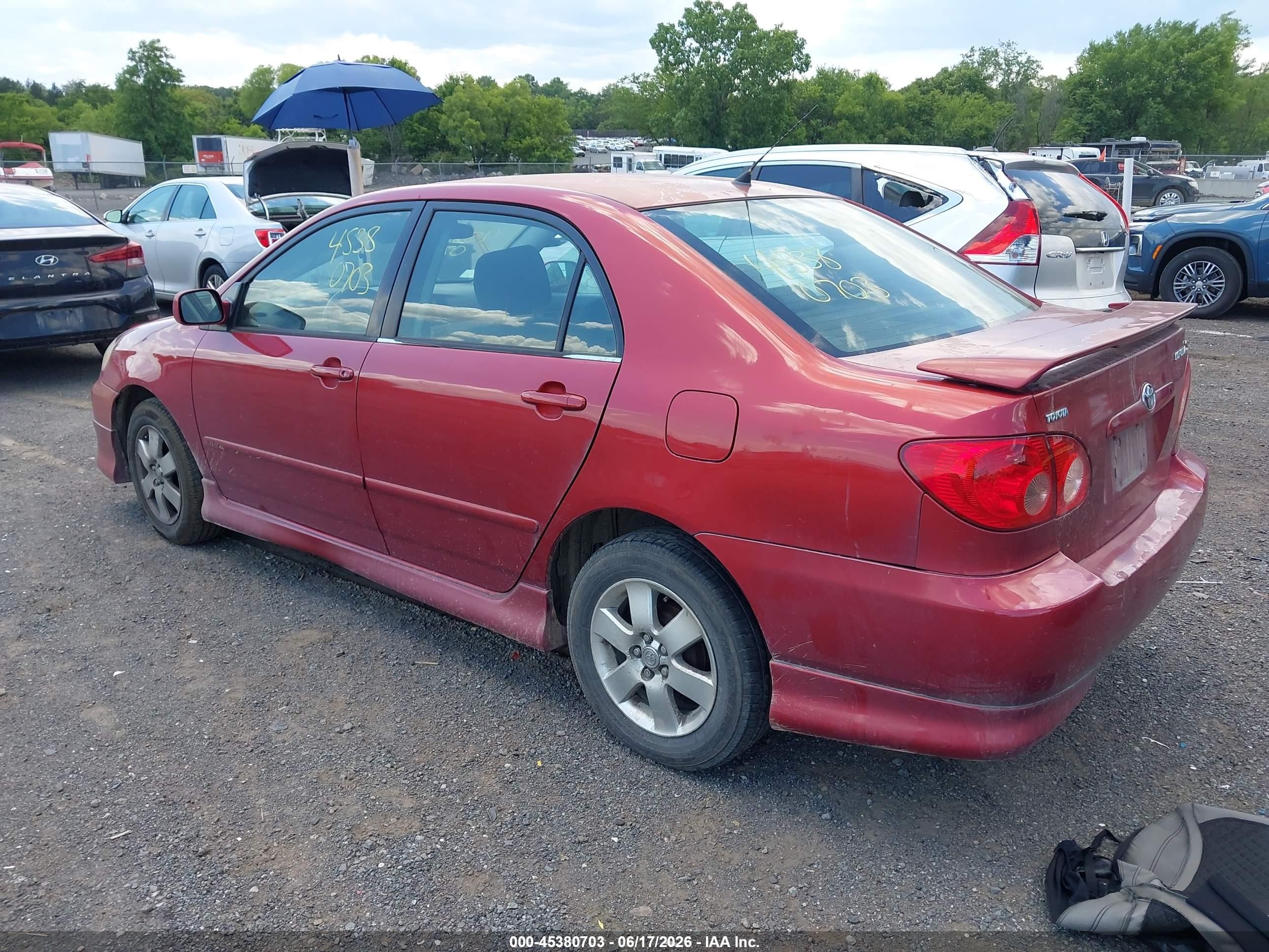 2005 Toyota Corolla S Red vin: 2T1BR32E65C431321