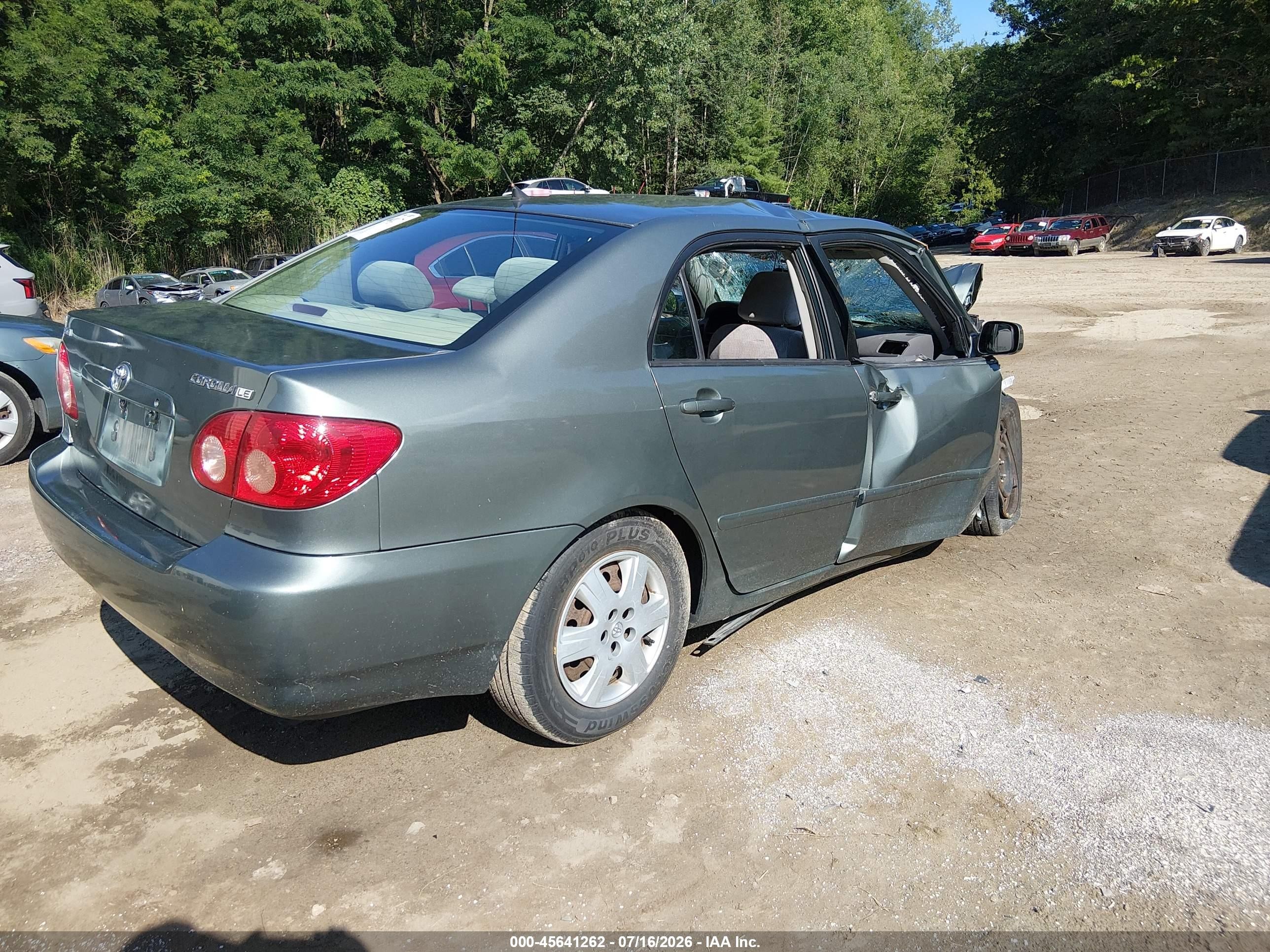 2005 Toyota Corolla Le Green vin: 2T1BR32E65C487016