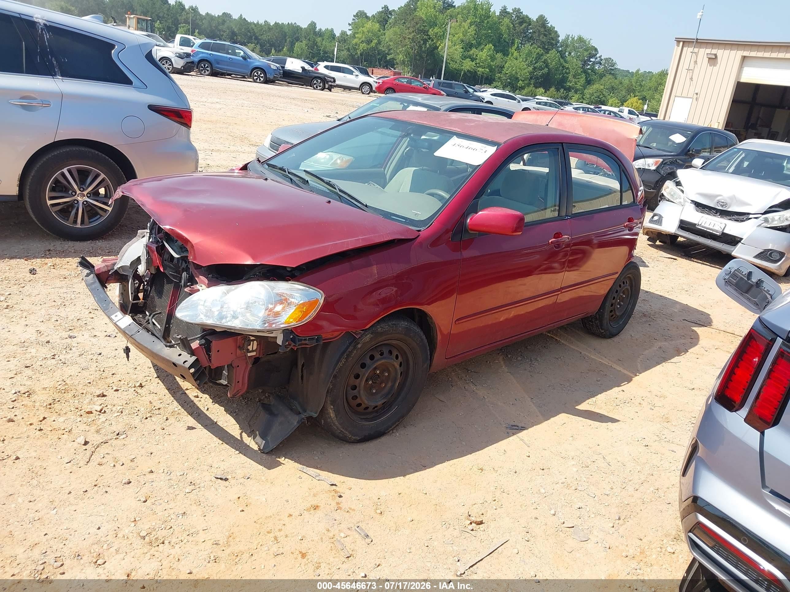 2005 Toyota Corolla Le Burgundy vin: 2T1BR32E65C501660