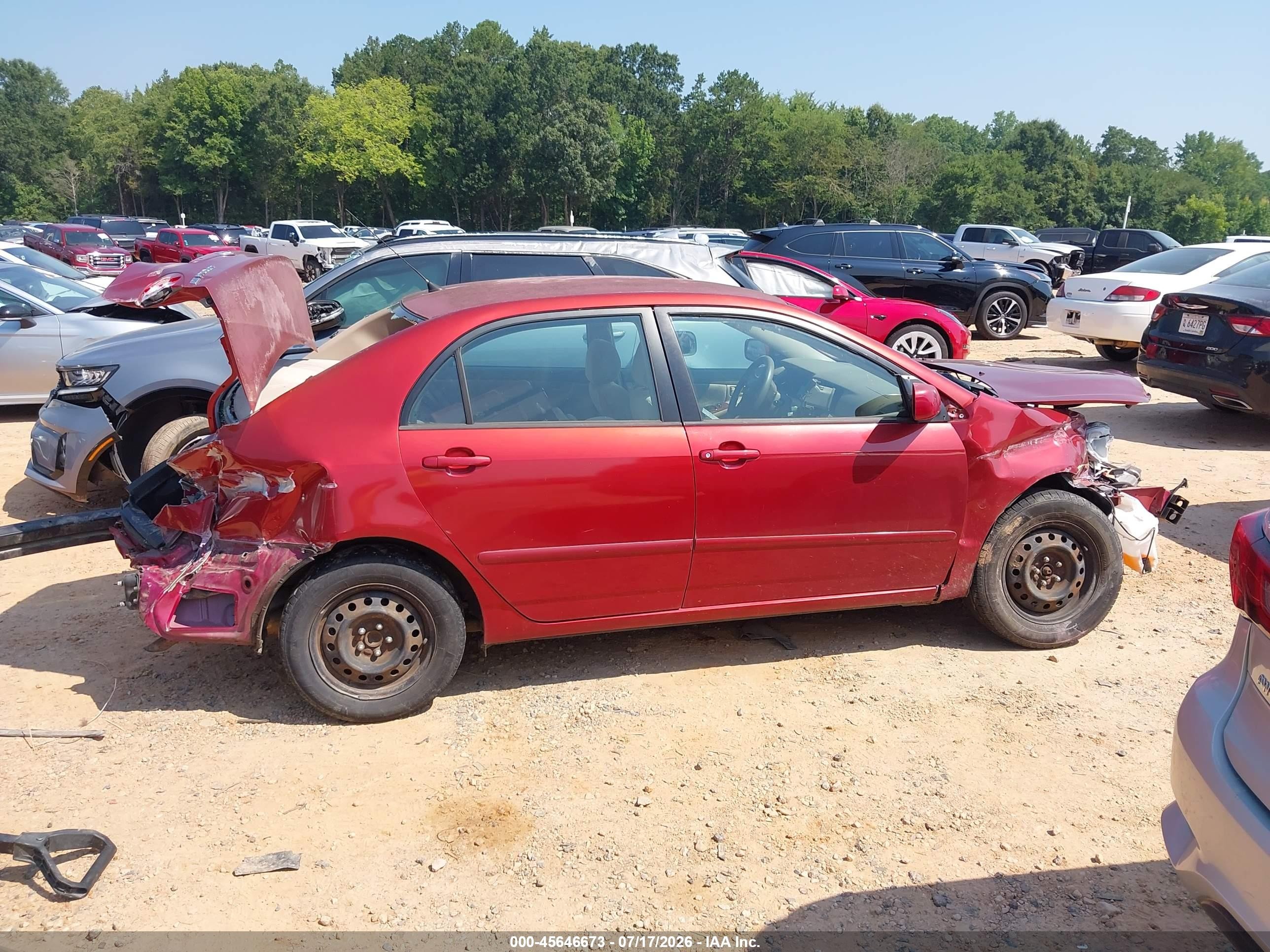 2005 Toyota Corolla Le Burgundy vin: 2T1BR32E65C501660