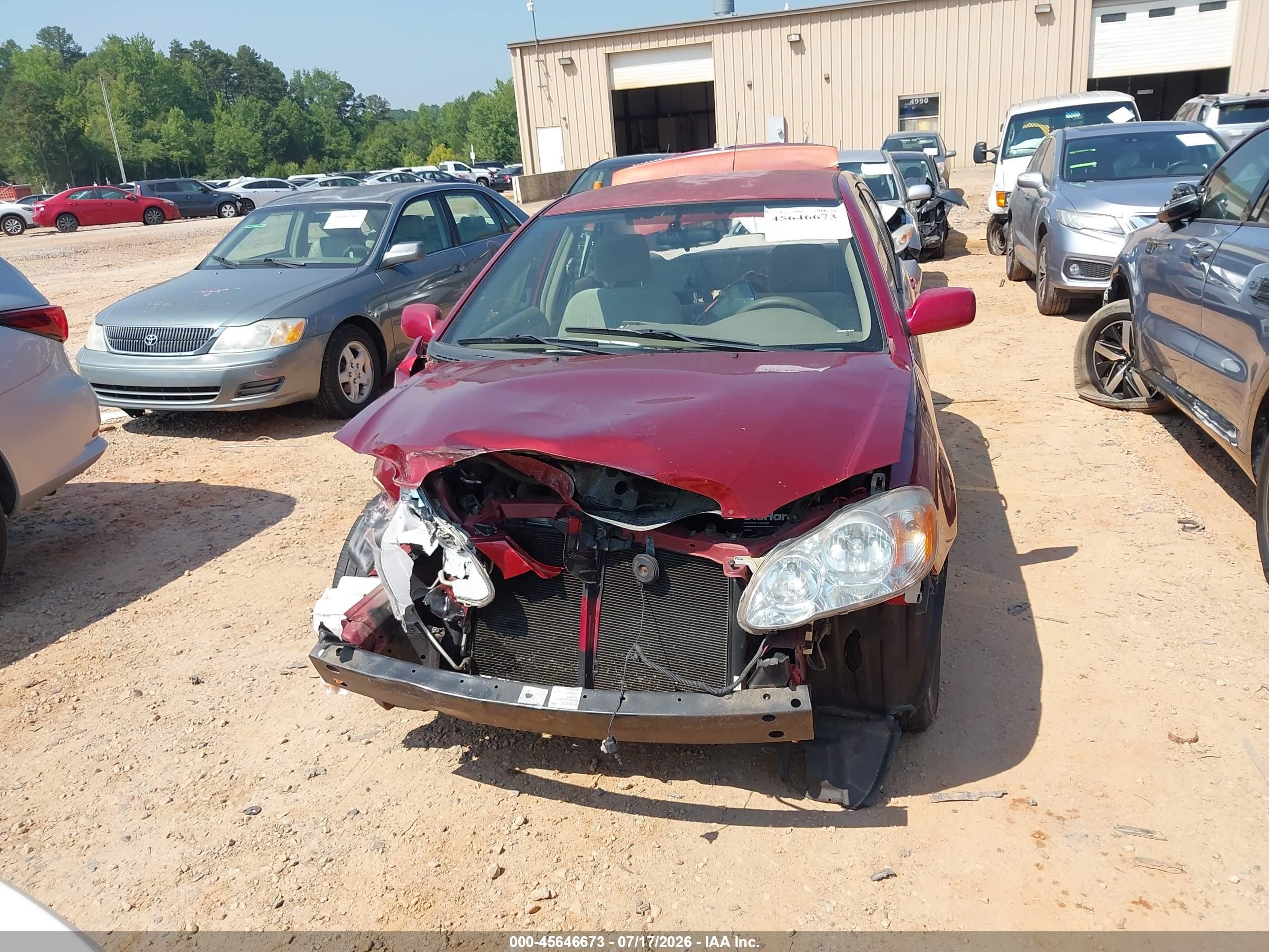2005 Toyota Corolla Le Burgundy vin: 2T1BR32E65C501660