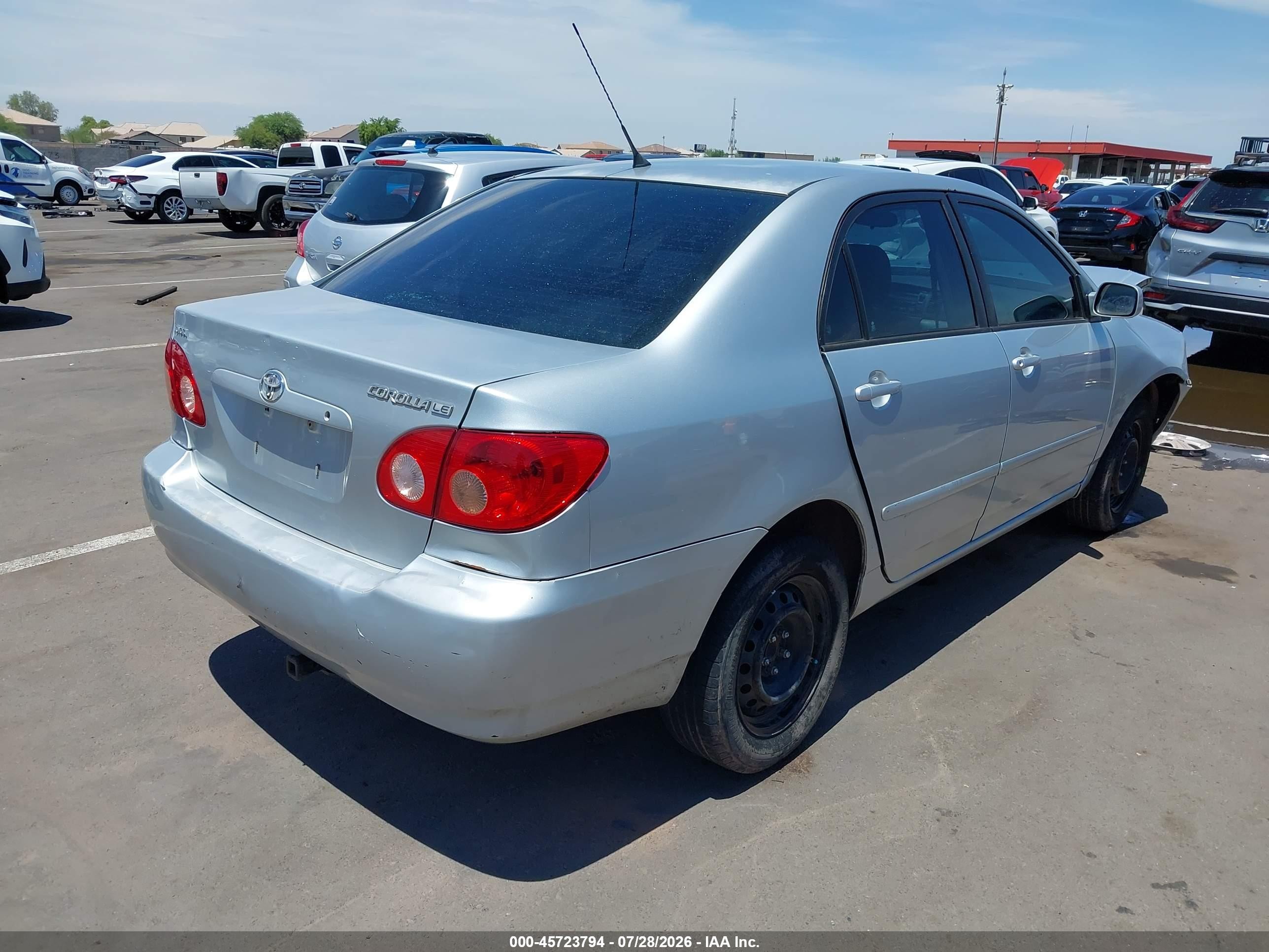 2006 Toyota Corolla Le Silver vin: 2T1BR32E66C559074