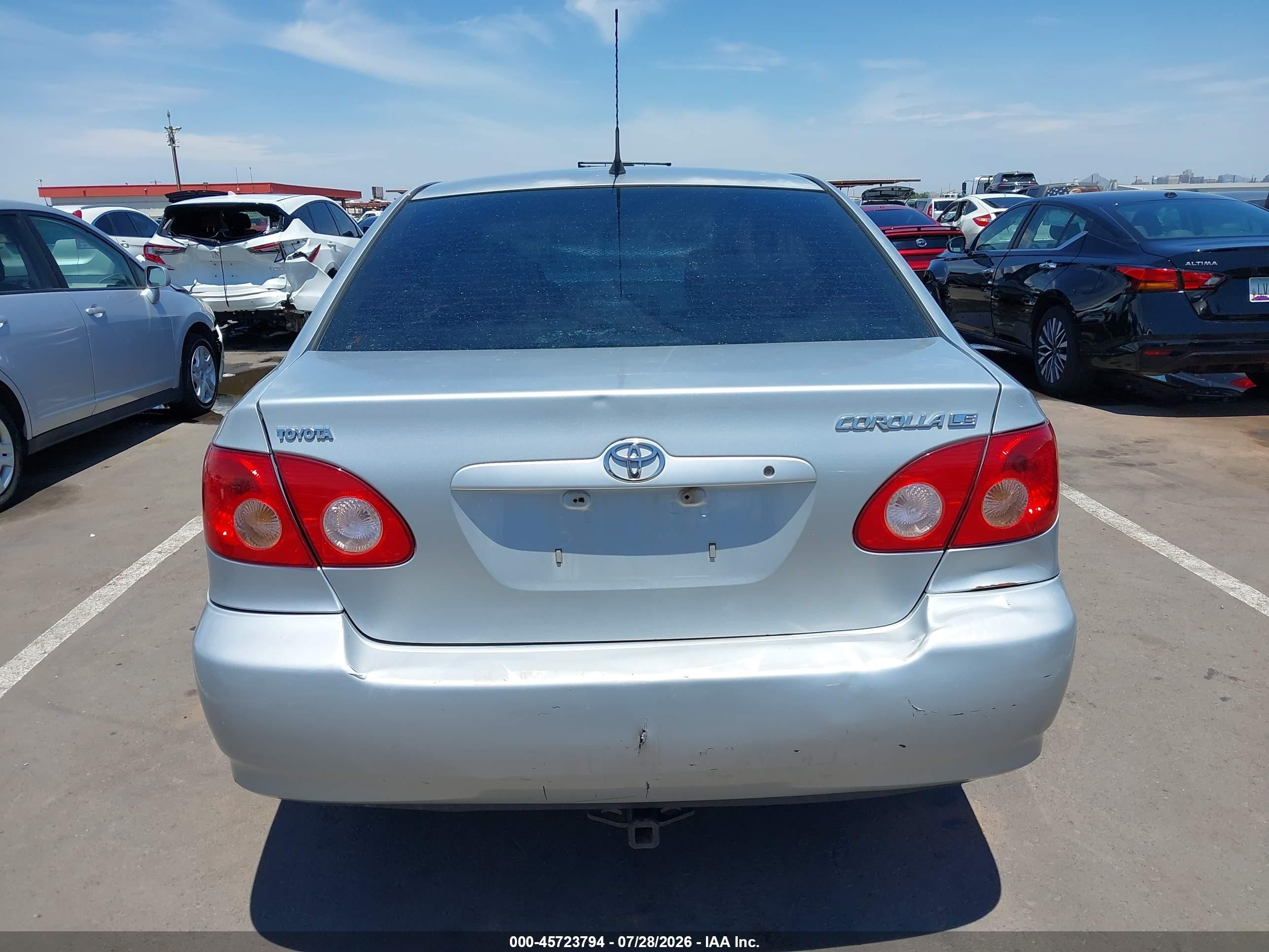 2006 Toyota Corolla Le Silver vin: 2T1BR32E66C559074