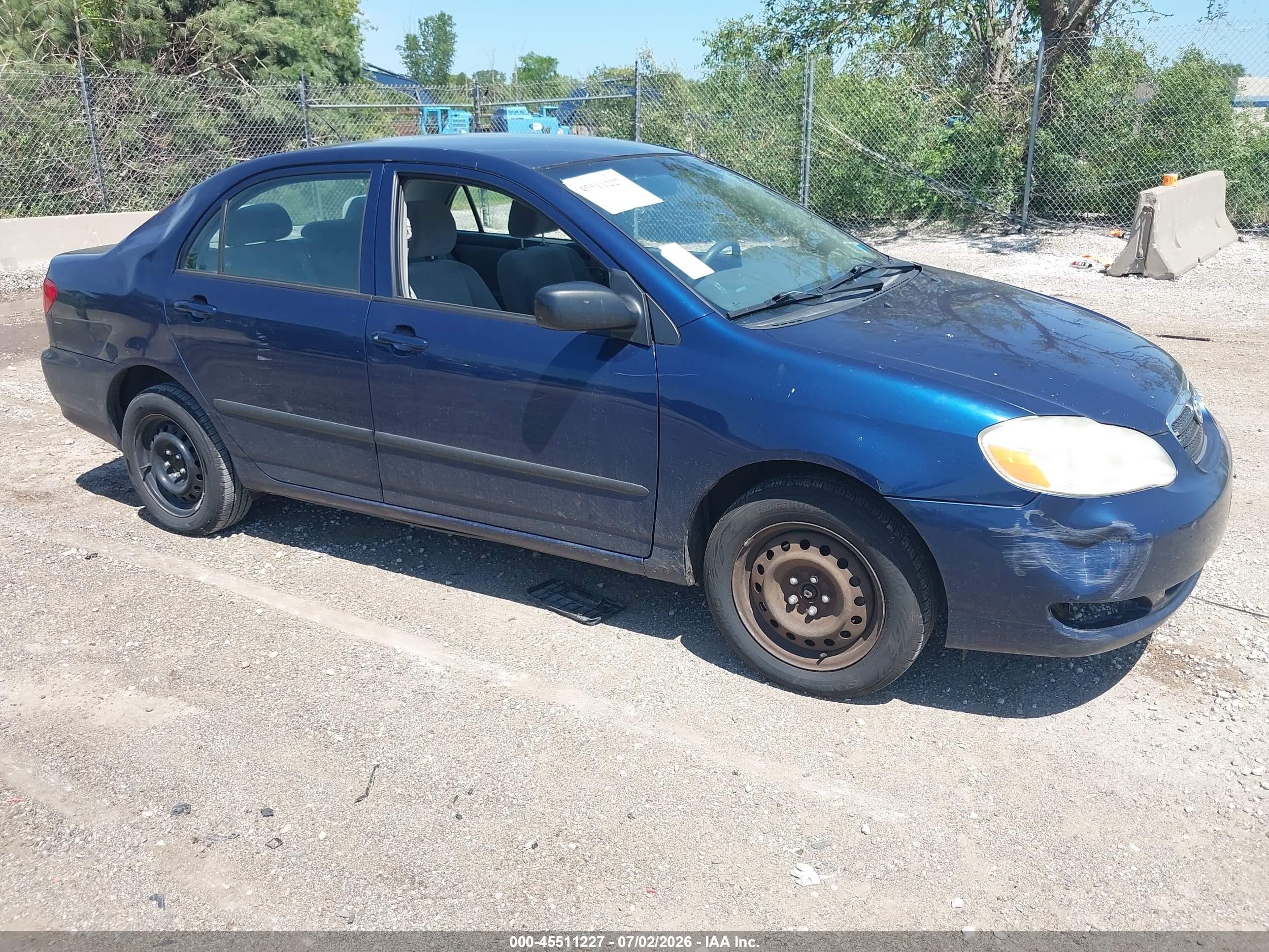 2006 Toyota Corolla Ce Blue vin: 2T1BR32E66C568566