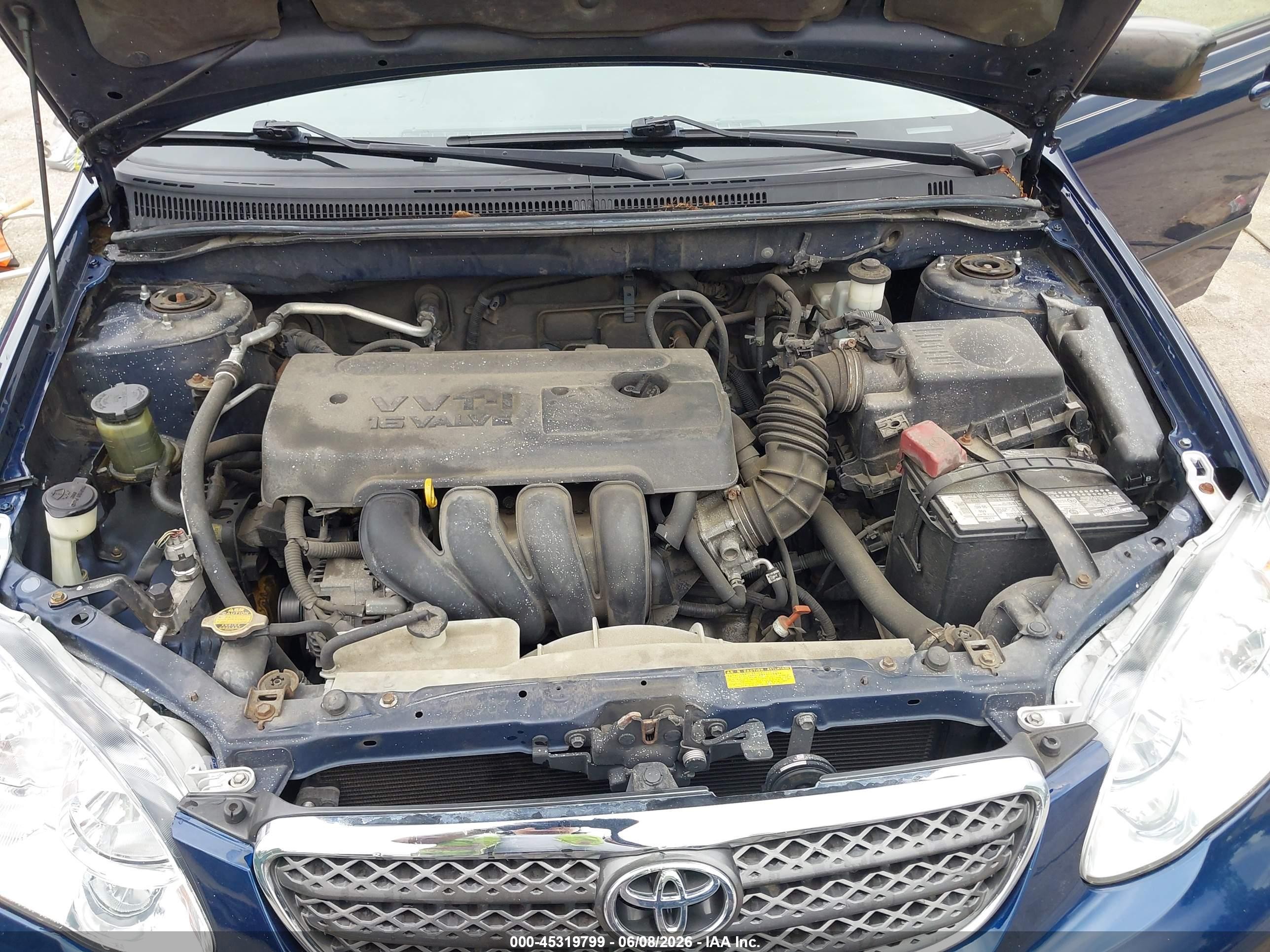 2006 Toyota Corolla Ce Blue vin: 2T1BR32E66C584038