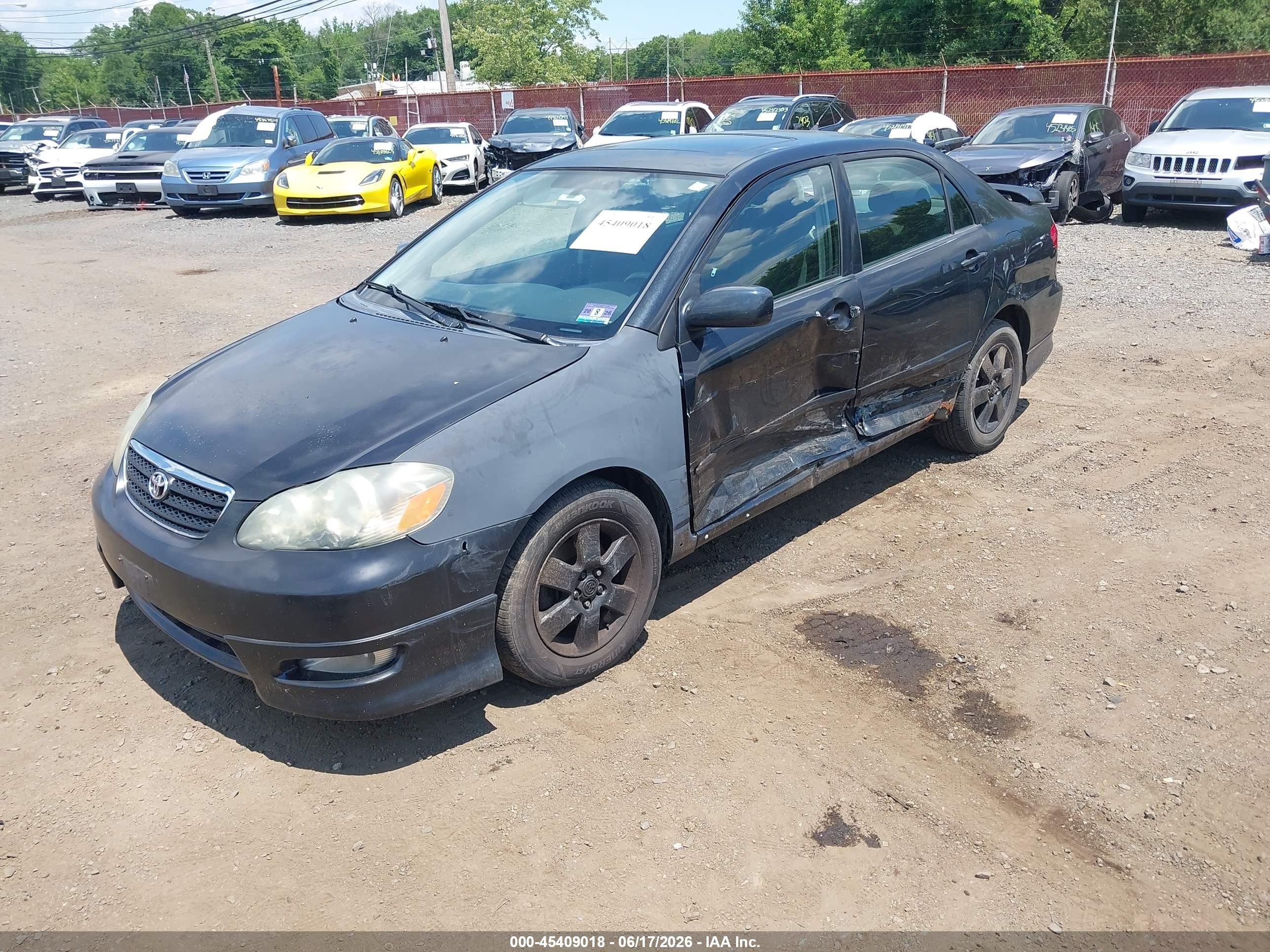 2006 Toyota Corolla S Black vin: 2T1BR32E66C616065