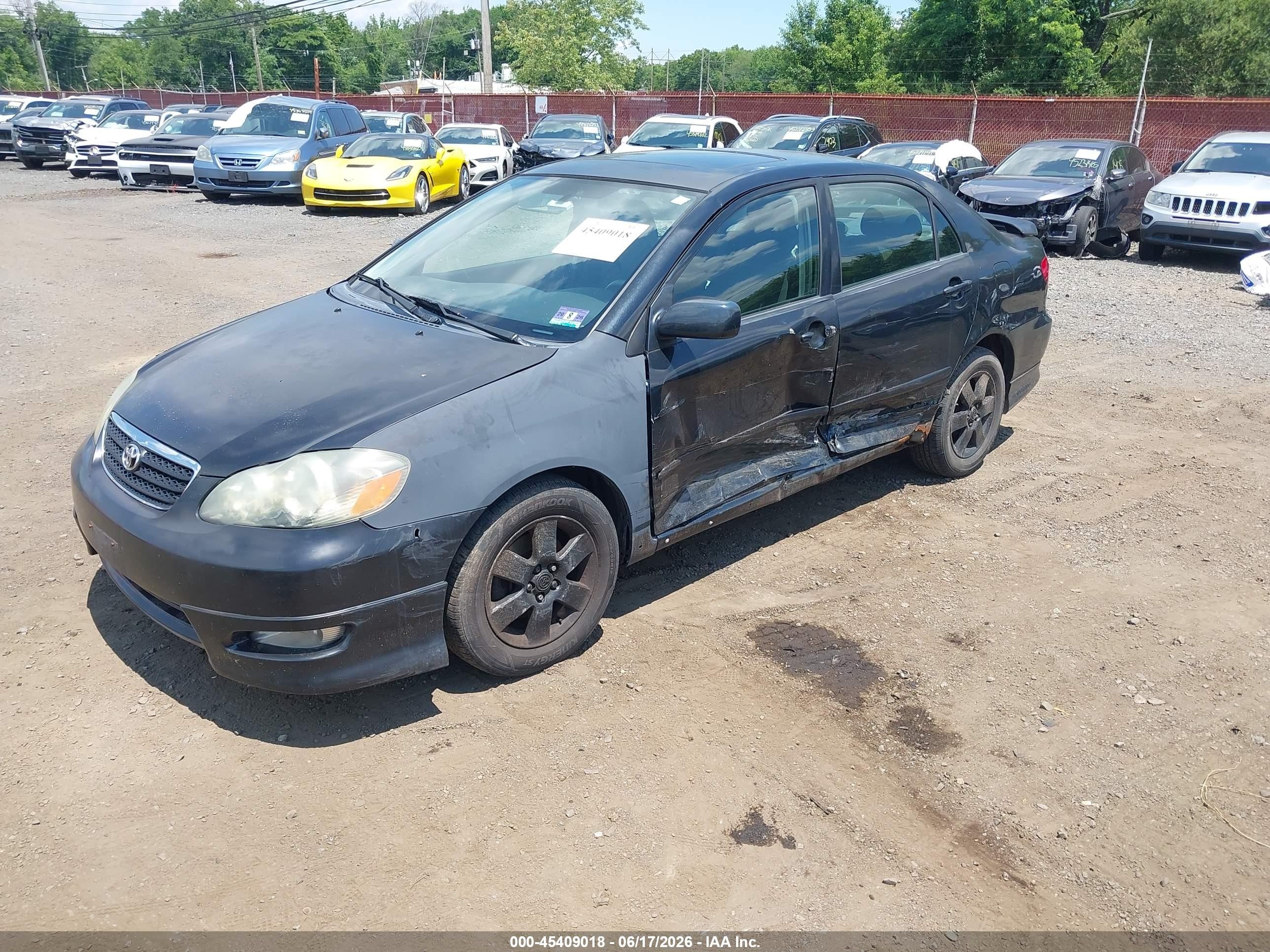 2006 Toyota Corolla S Black vin: 2T1BR32E66C616065