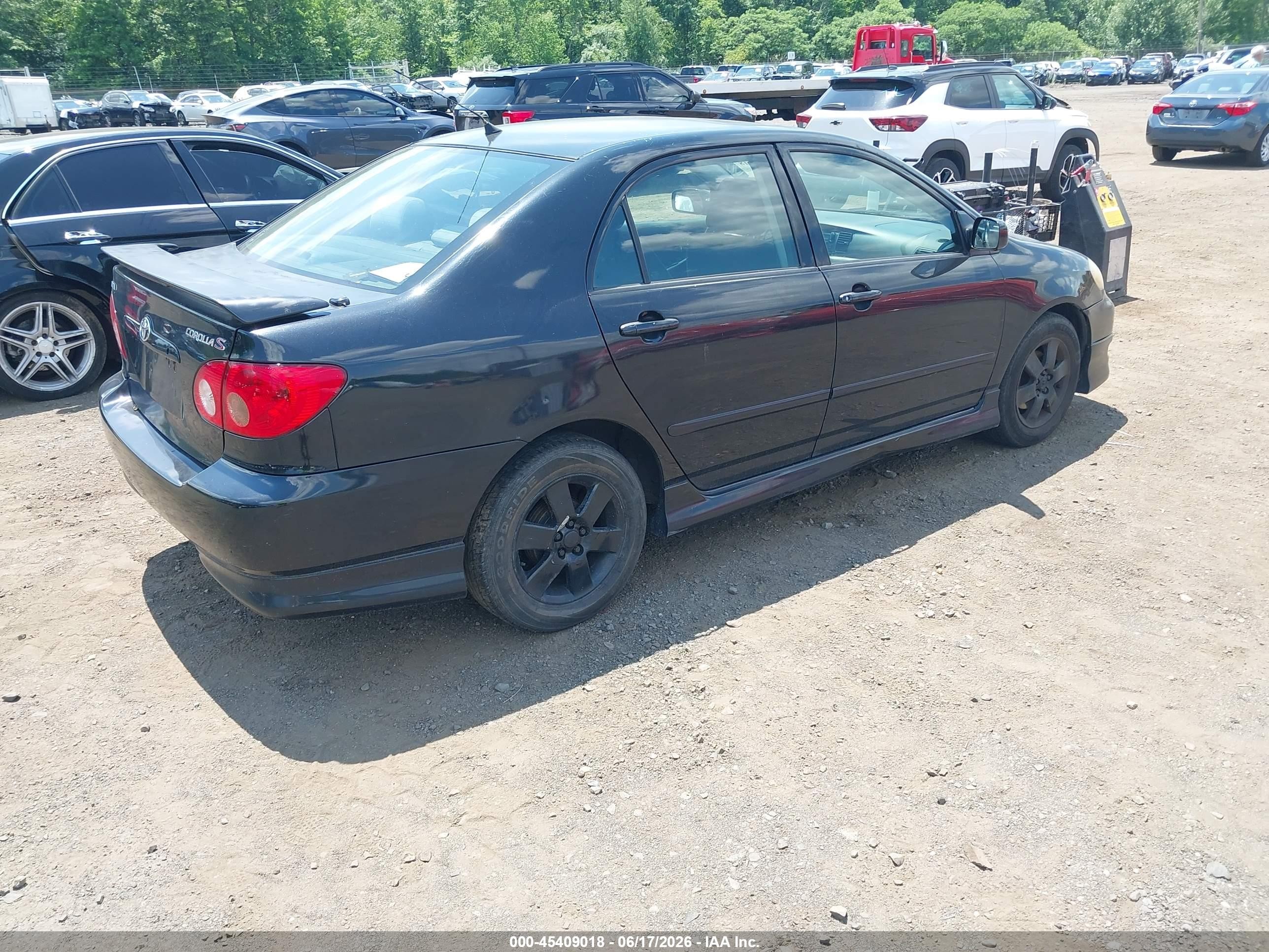 2006 Toyota Corolla S Black vin: 2T1BR32E66C616065