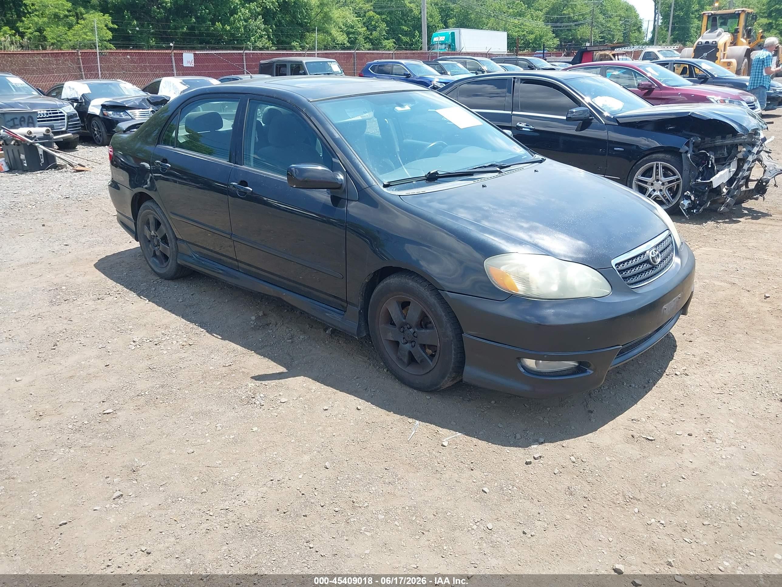 2006 Toyota Corolla S Black vin: 2T1BR32E66C616065