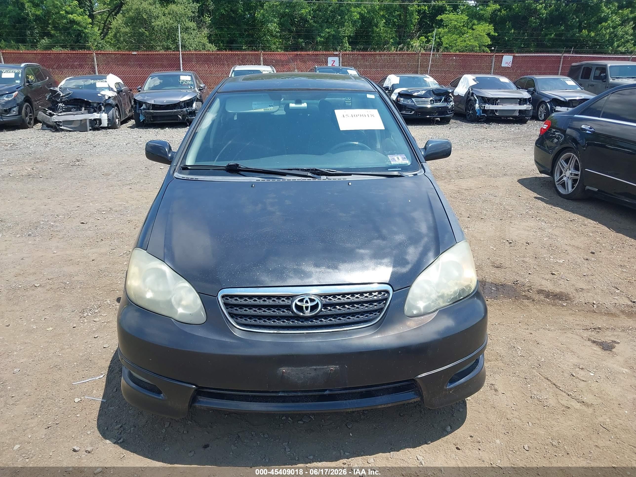 2006 Toyota Corolla S Black vin: 2T1BR32E66C616065