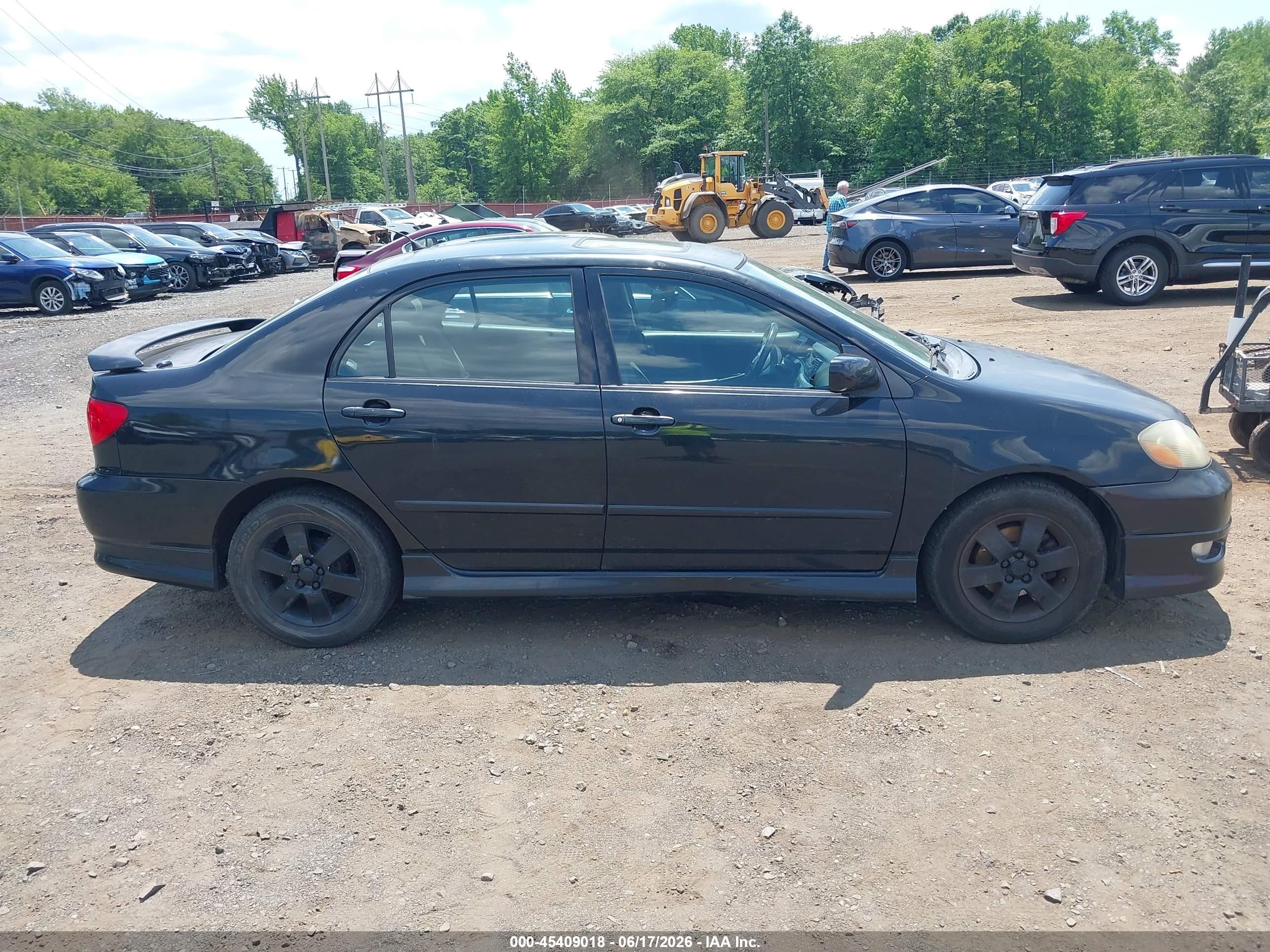 2006 Toyota Corolla S Black vin: 2T1BR32E66C616065