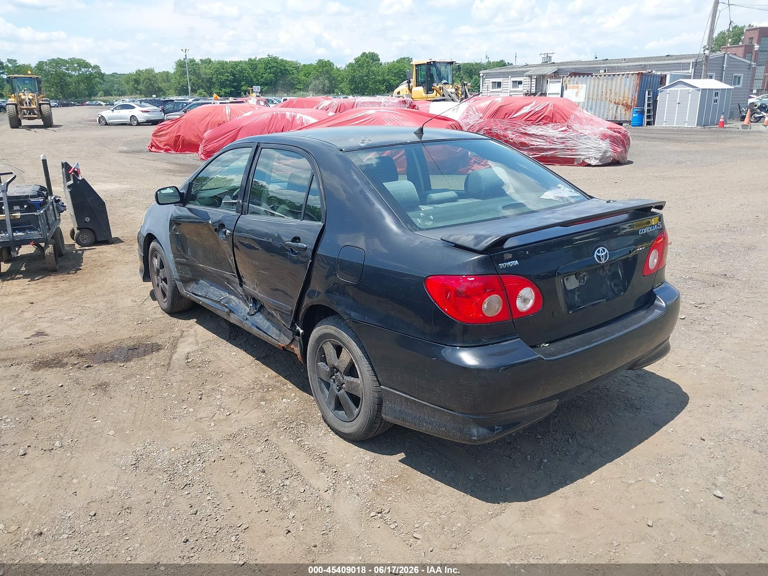 2006 Toyota Corolla S Black vin: 2T1BR32E66C616065