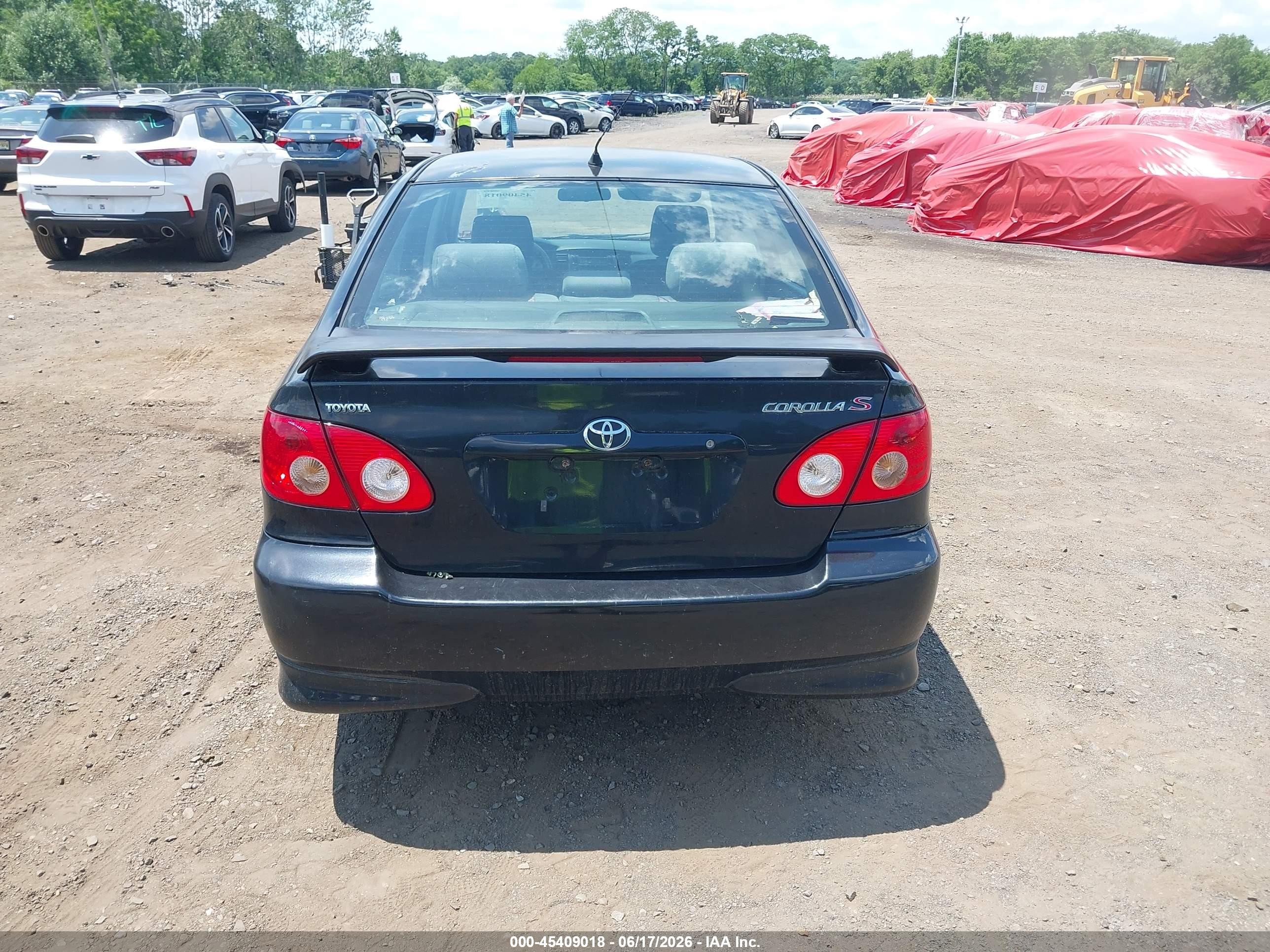 2006 Toyota Corolla S Black vin: 2T1BR32E66C616065