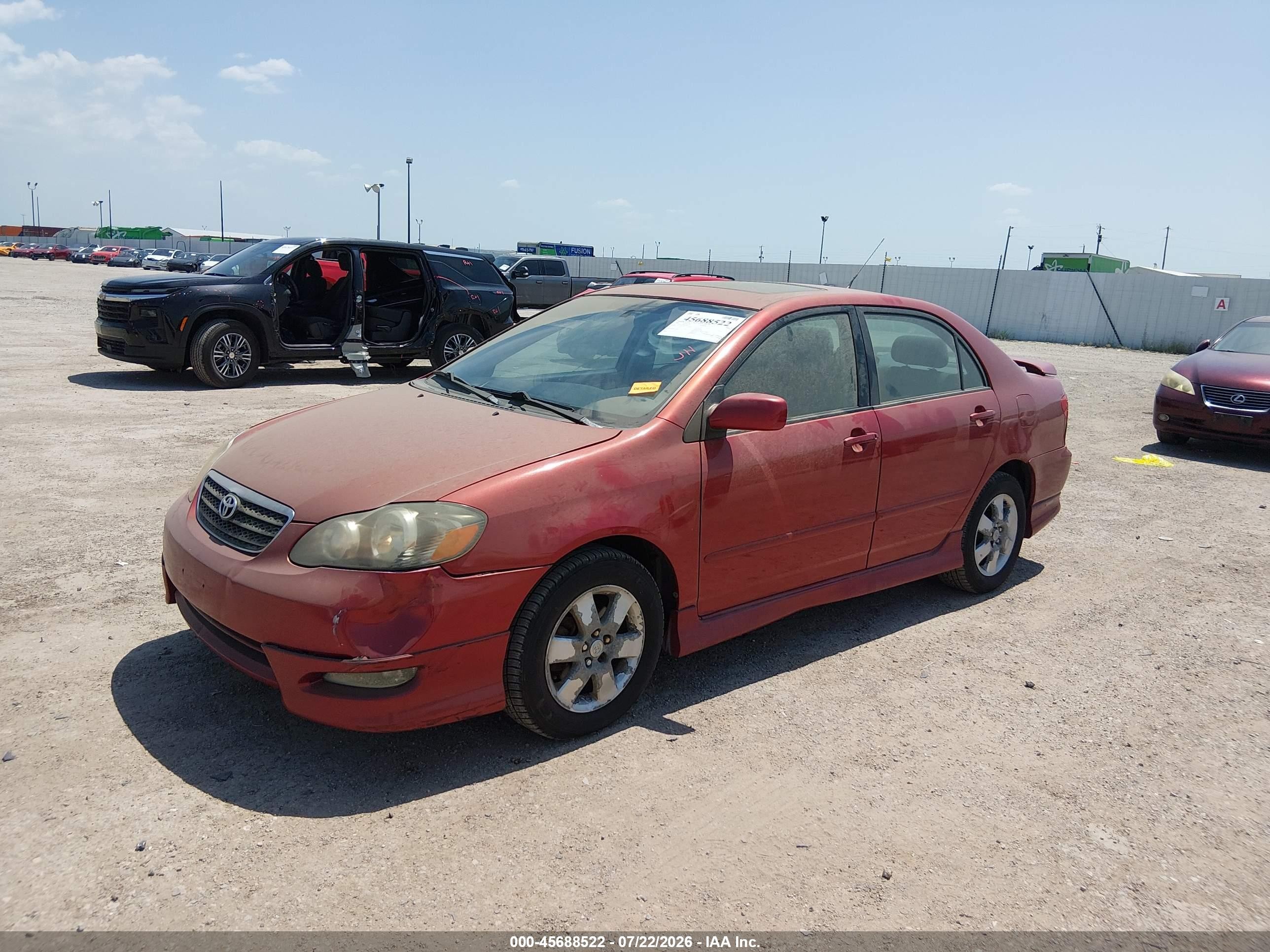 2006 Toyota Corolla S Red vin: 2T1BR32E66C630631