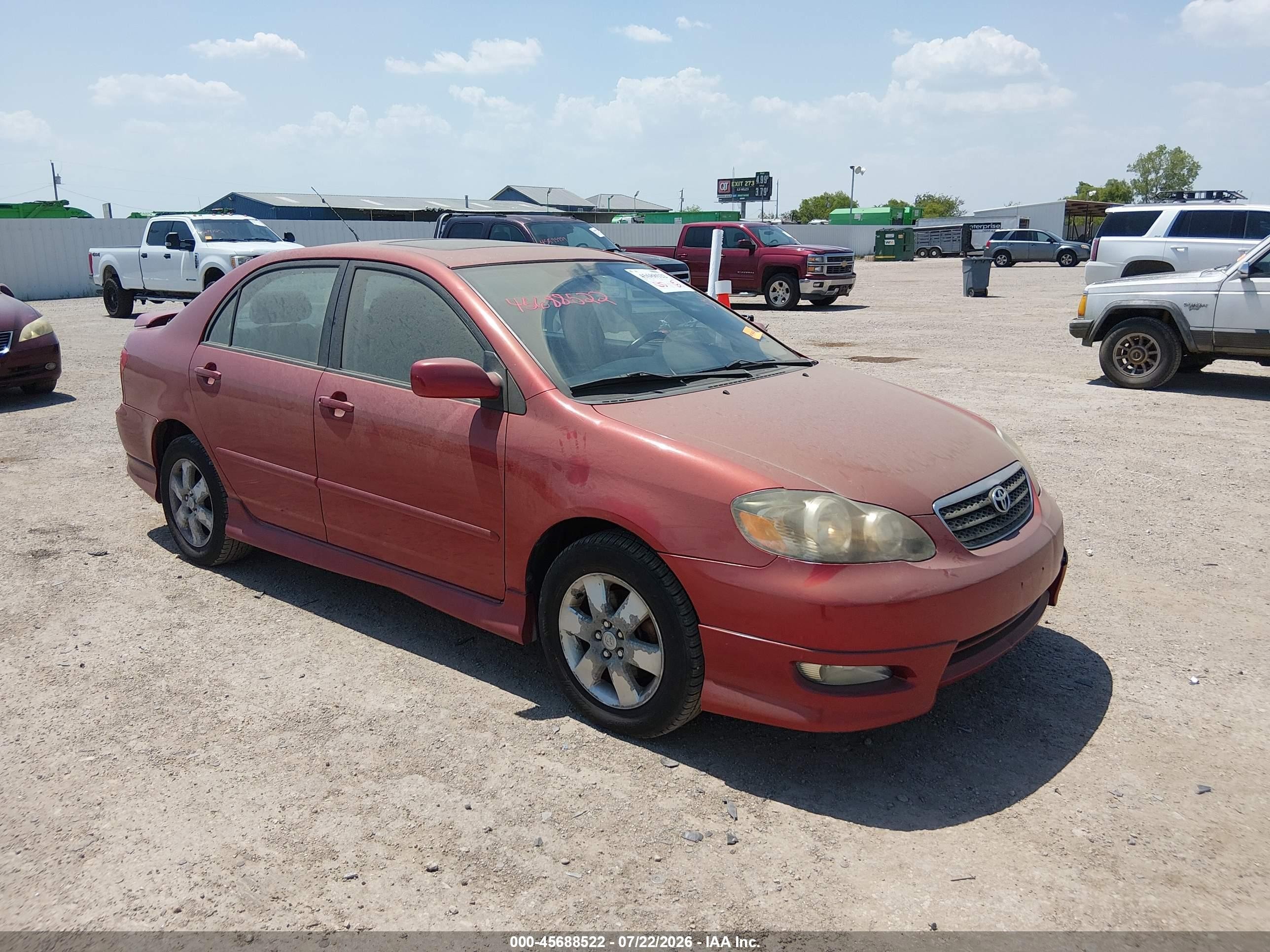 2006 Toyota Corolla S Red vin: 2T1BR32E66C630631