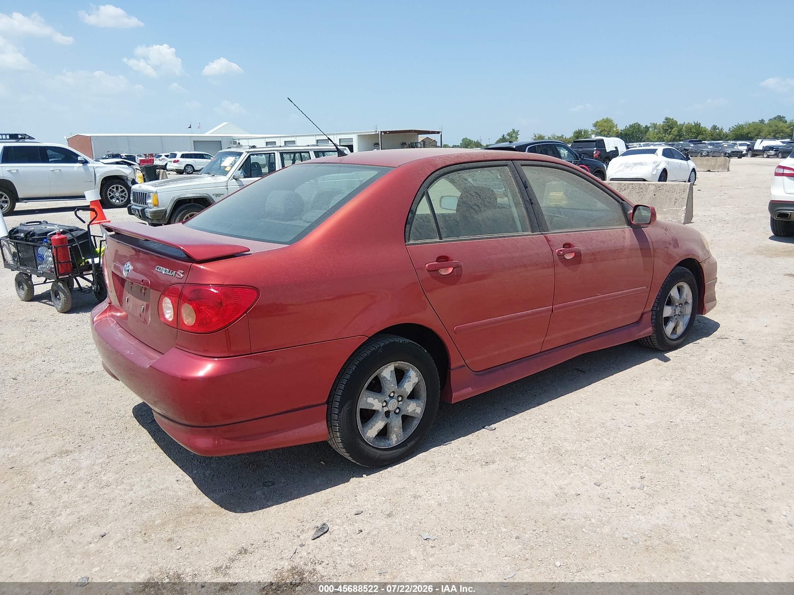 2006 Toyota Corolla S Red vin: 2T1BR32E66C630631