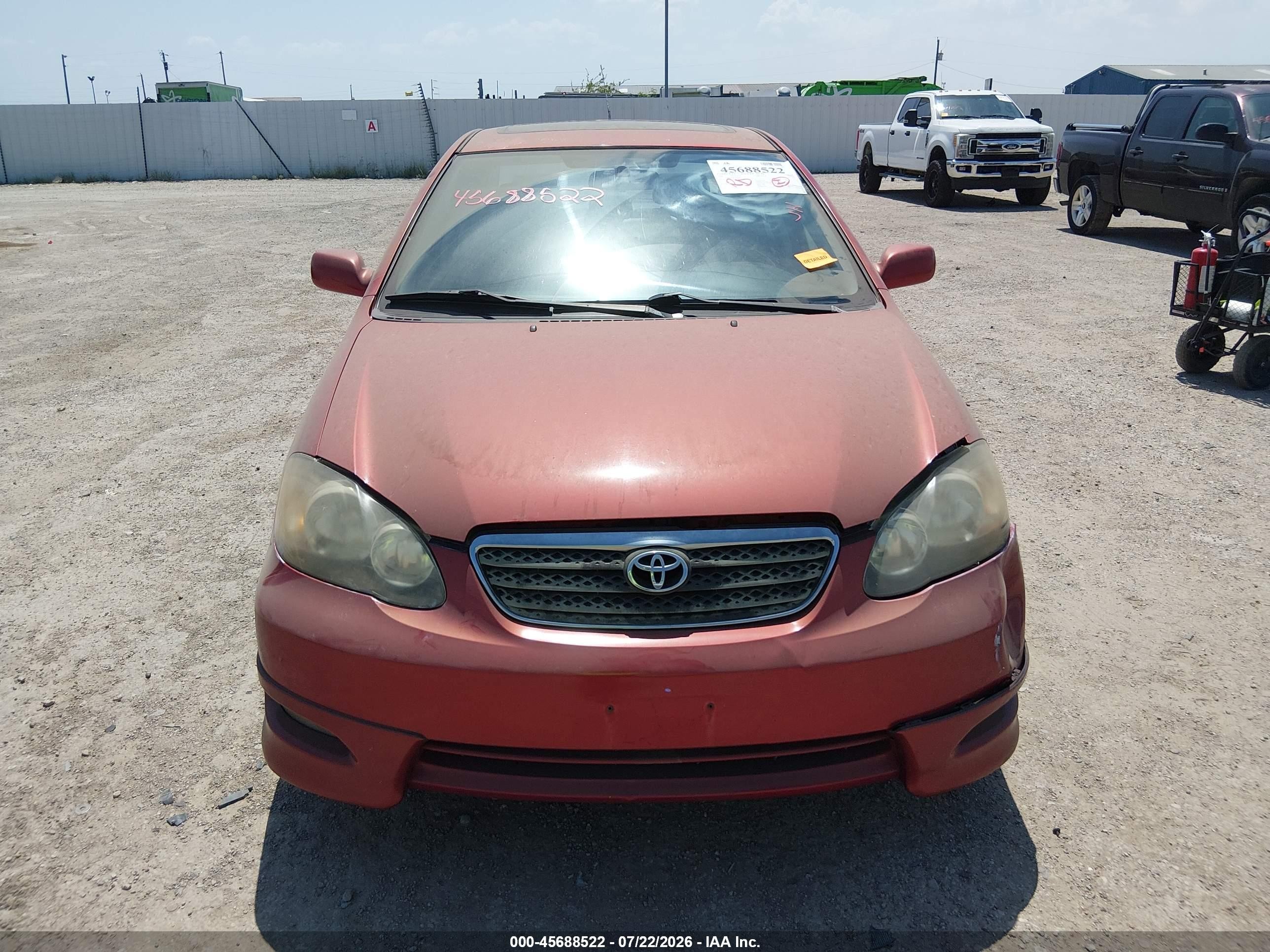 2006 Toyota Corolla S Red vin: 2T1BR32E66C630631