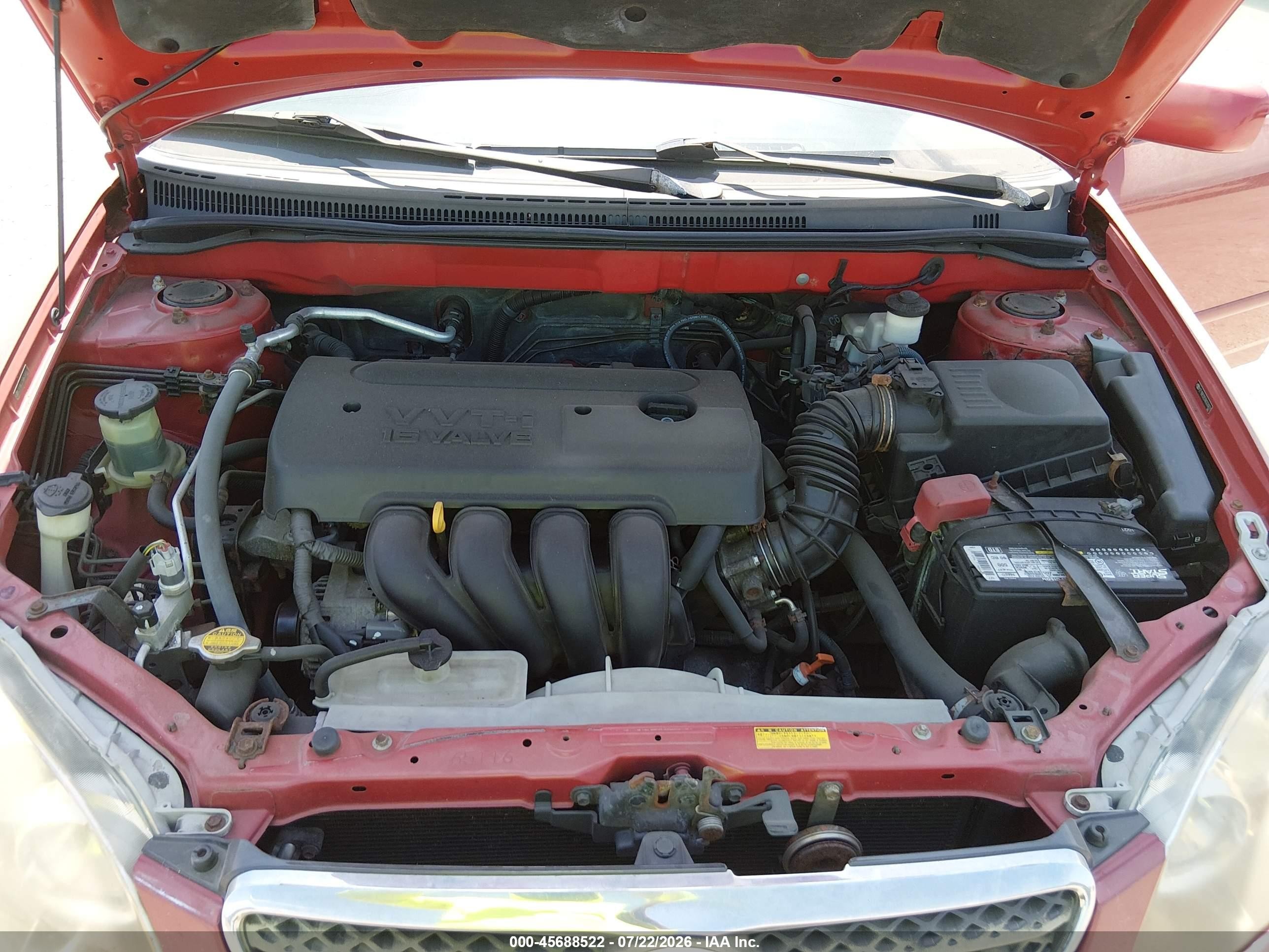 2006 Toyota Corolla S Red vin: 2T1BR32E66C630631