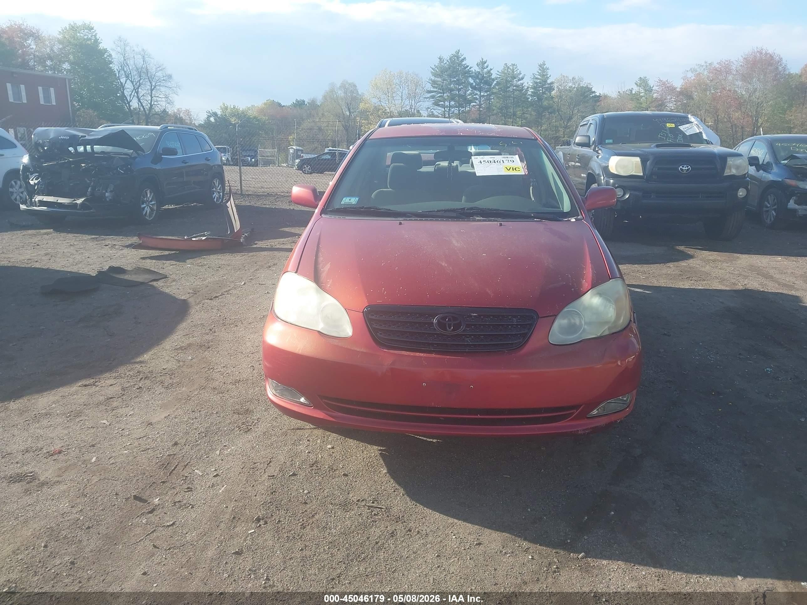 2006 Toyota Corolla Le Red vin: 2T1BR32E66C638650