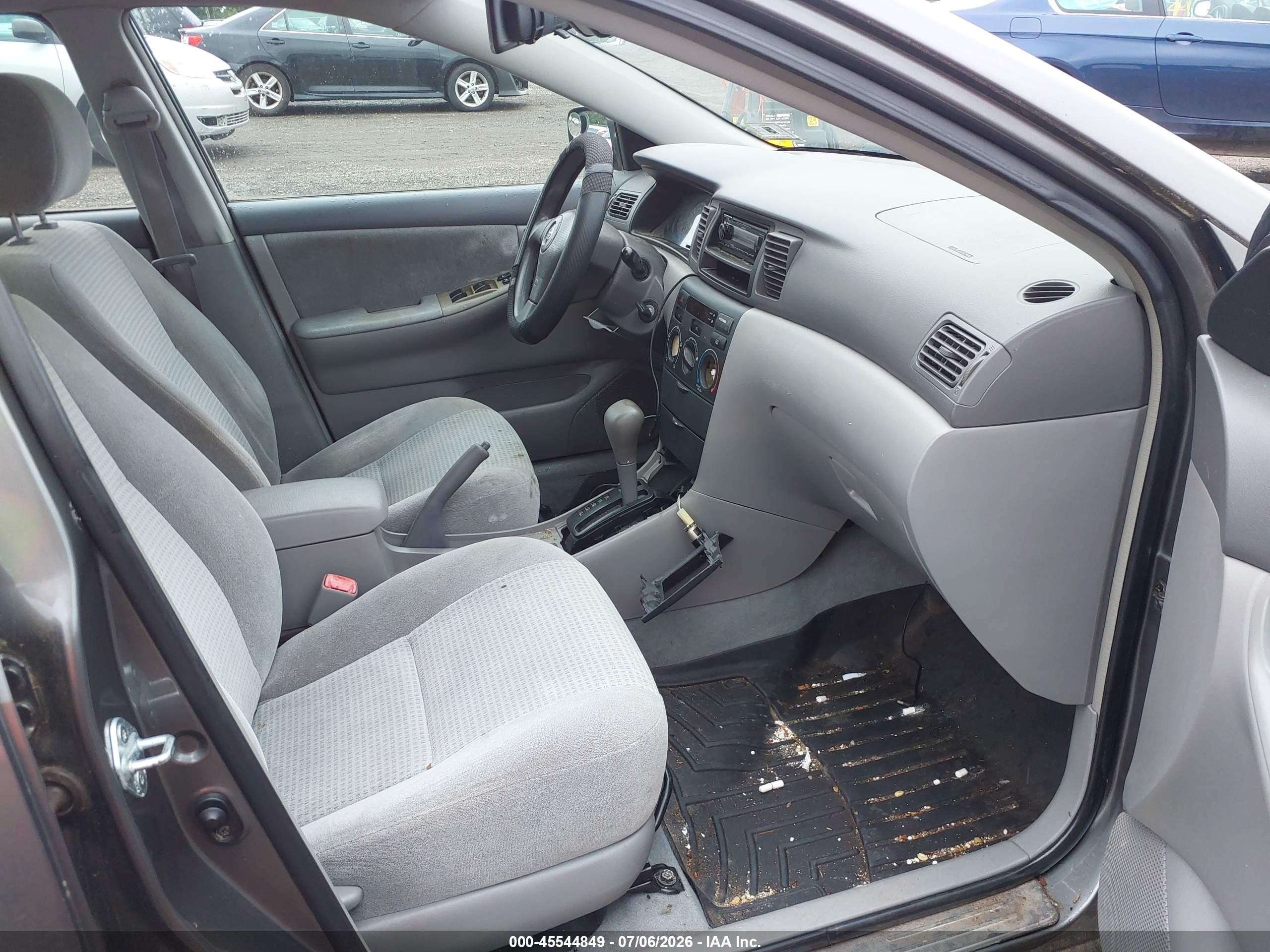 2006 Toyota Corolla Ce Gray vin: 2T1BR32E66C641614