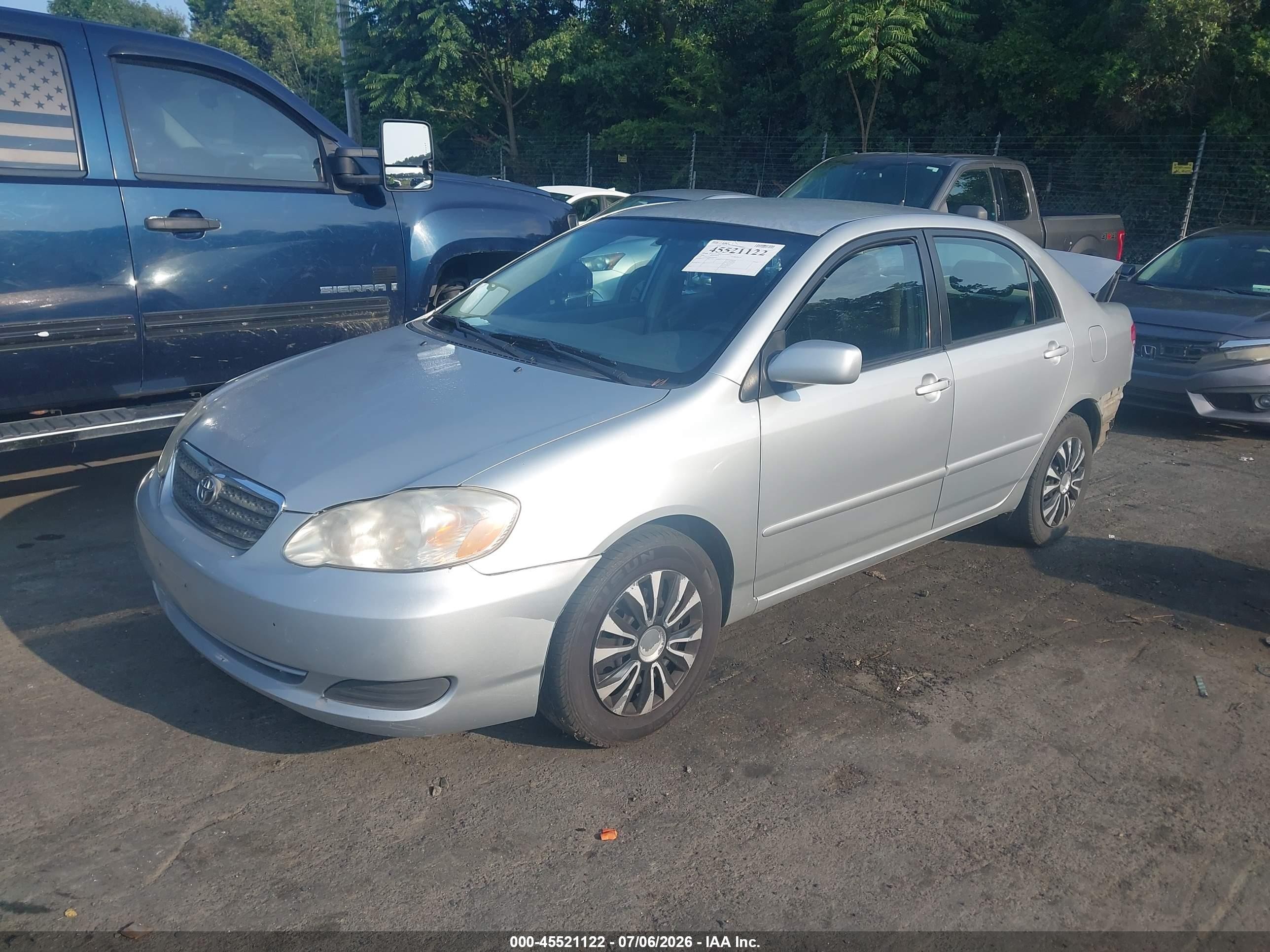 2006 Toyota Corolla Le Серебряный vin: 2T1BR32E66C683832