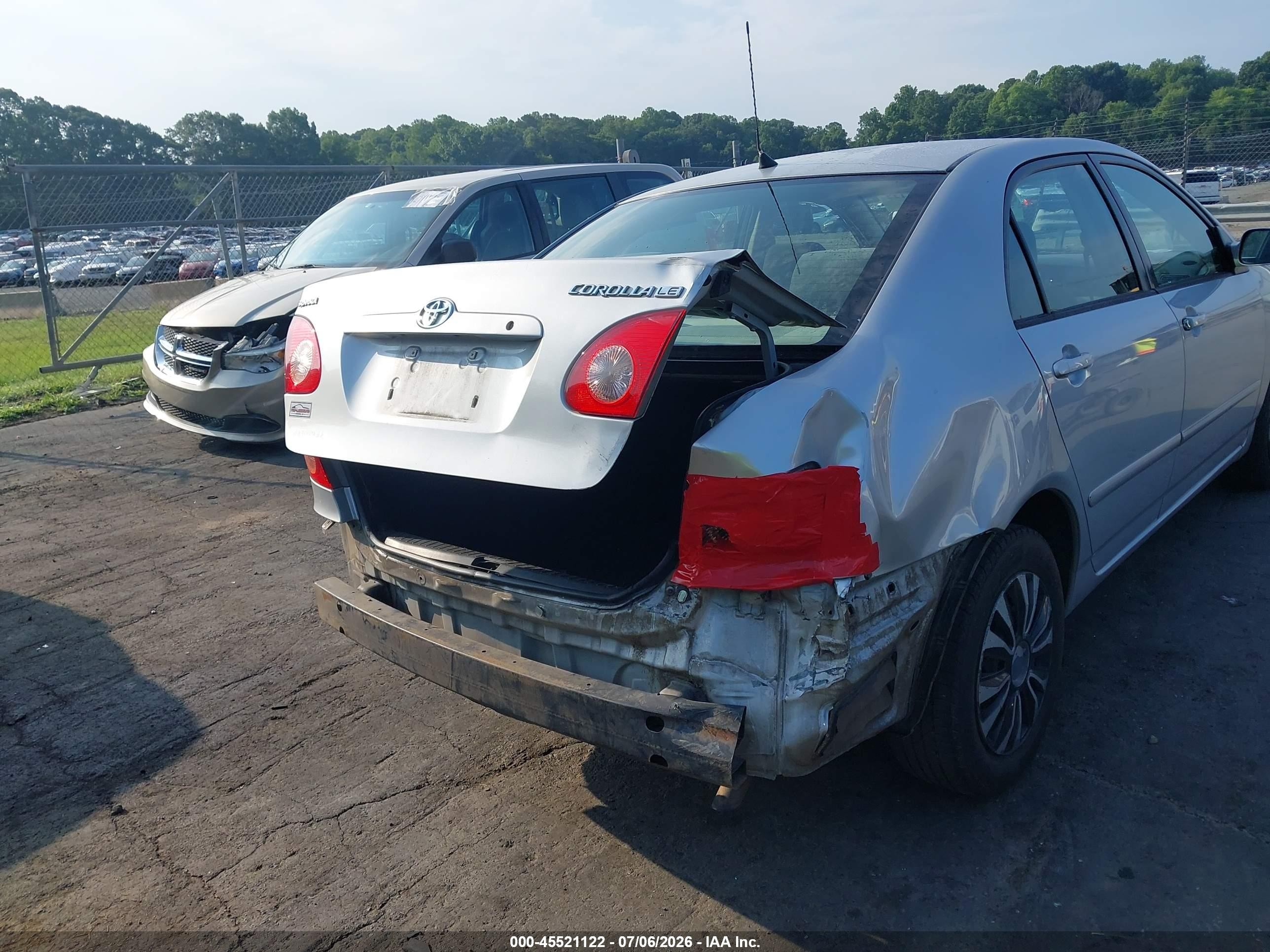 2006 Toyota Corolla Le Серебряный vin: 2T1BR32E66C683832
