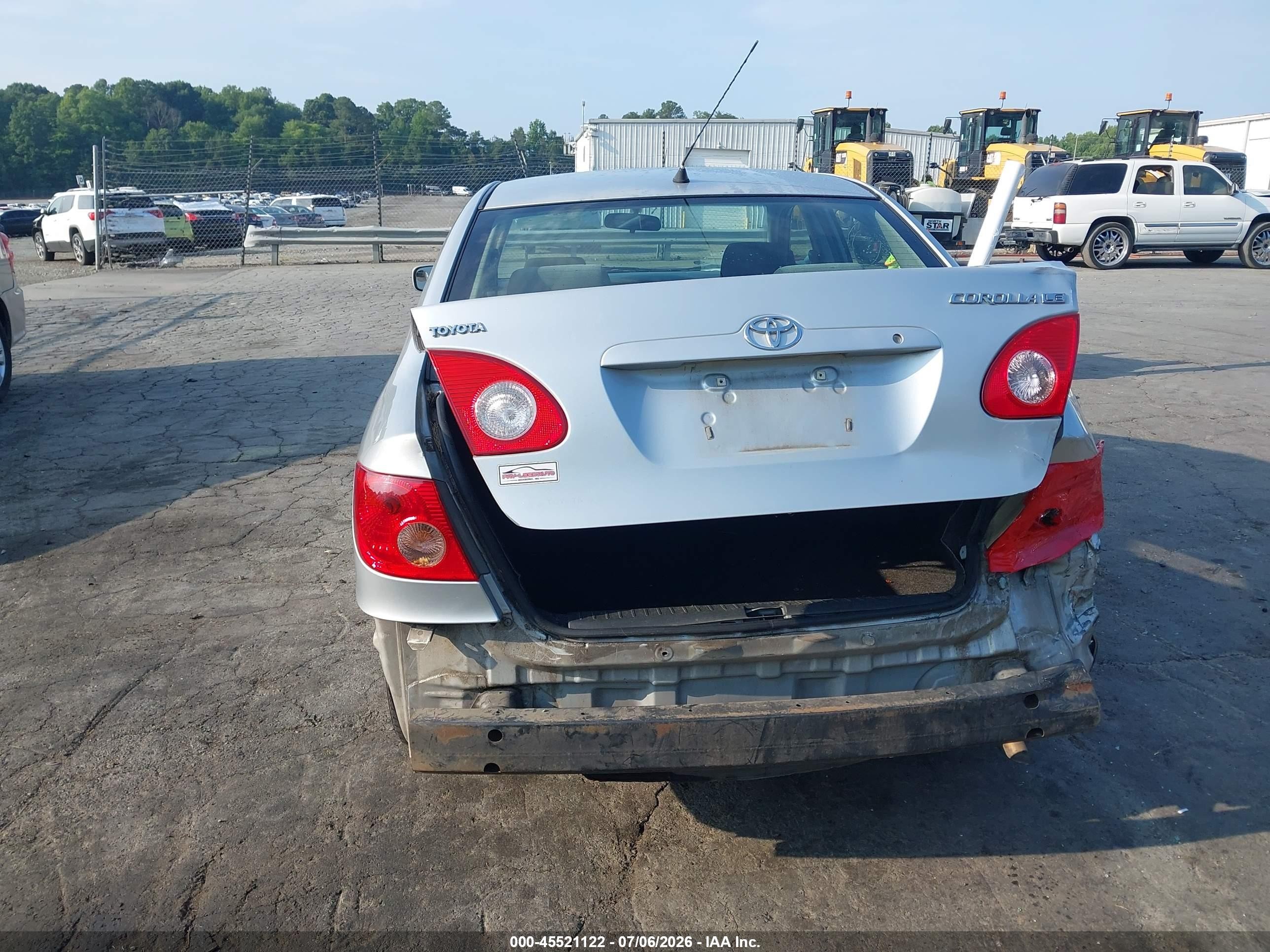 2006 Toyota Corolla Le Серебряный vin: 2T1BR32E66C683832